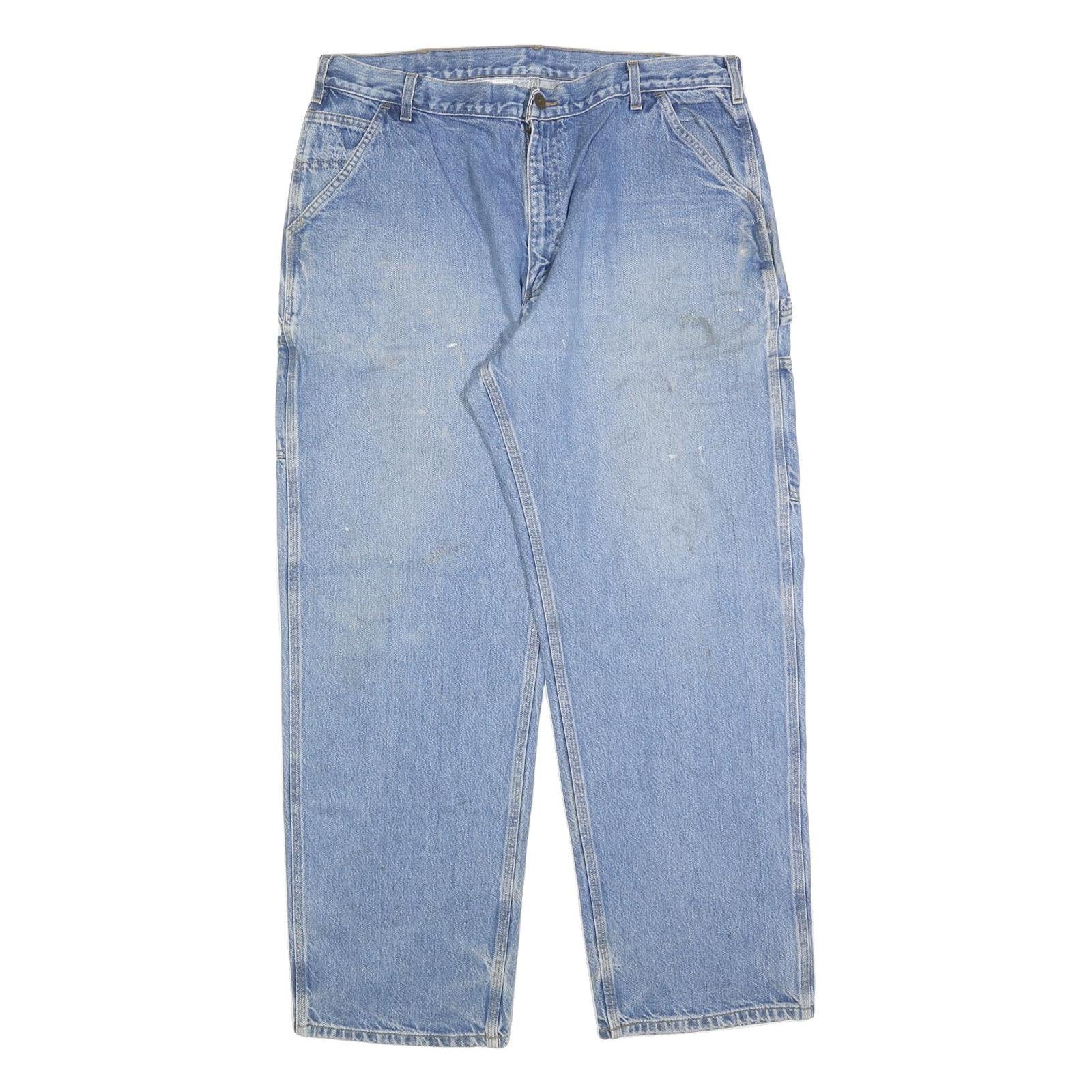 CARHARTT Mens Regular Fit Light Blue Denim Jeans W40 L32 Workwear Cotton Blend Refurbished - N/A refurbished available on Cerqular
