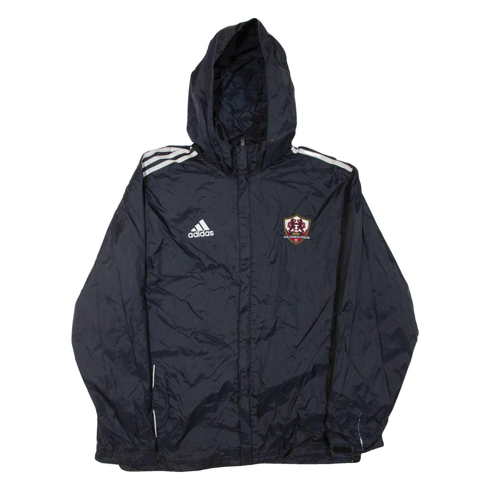 ADIDAS Mens Jacket Black Hooded L Refurbished - N/A refurbished available on Cerqular
