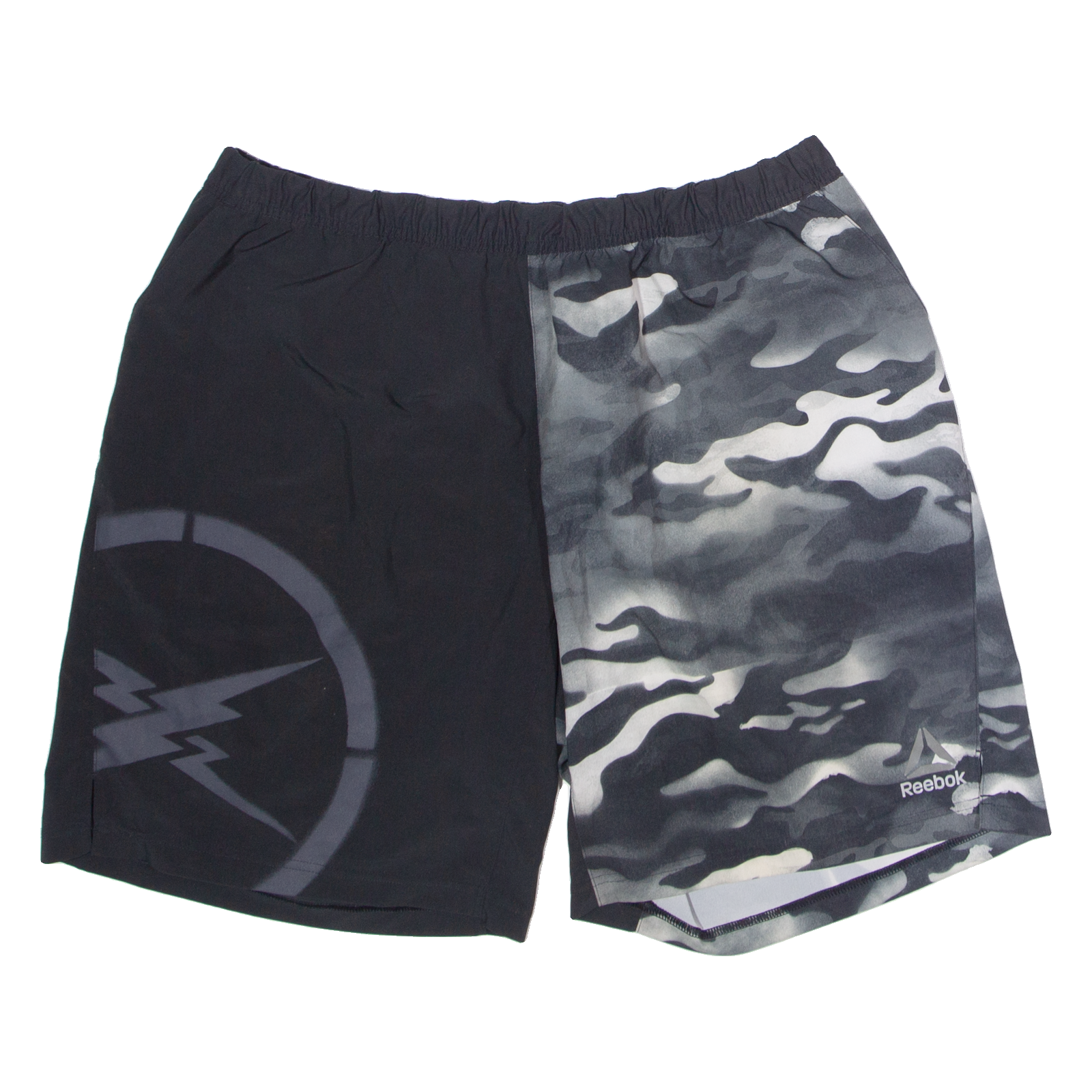 REEBOK Mens Sports Shorts Black Camouflage XL W34 Refurbished - N/A refurbished available on Cerqular