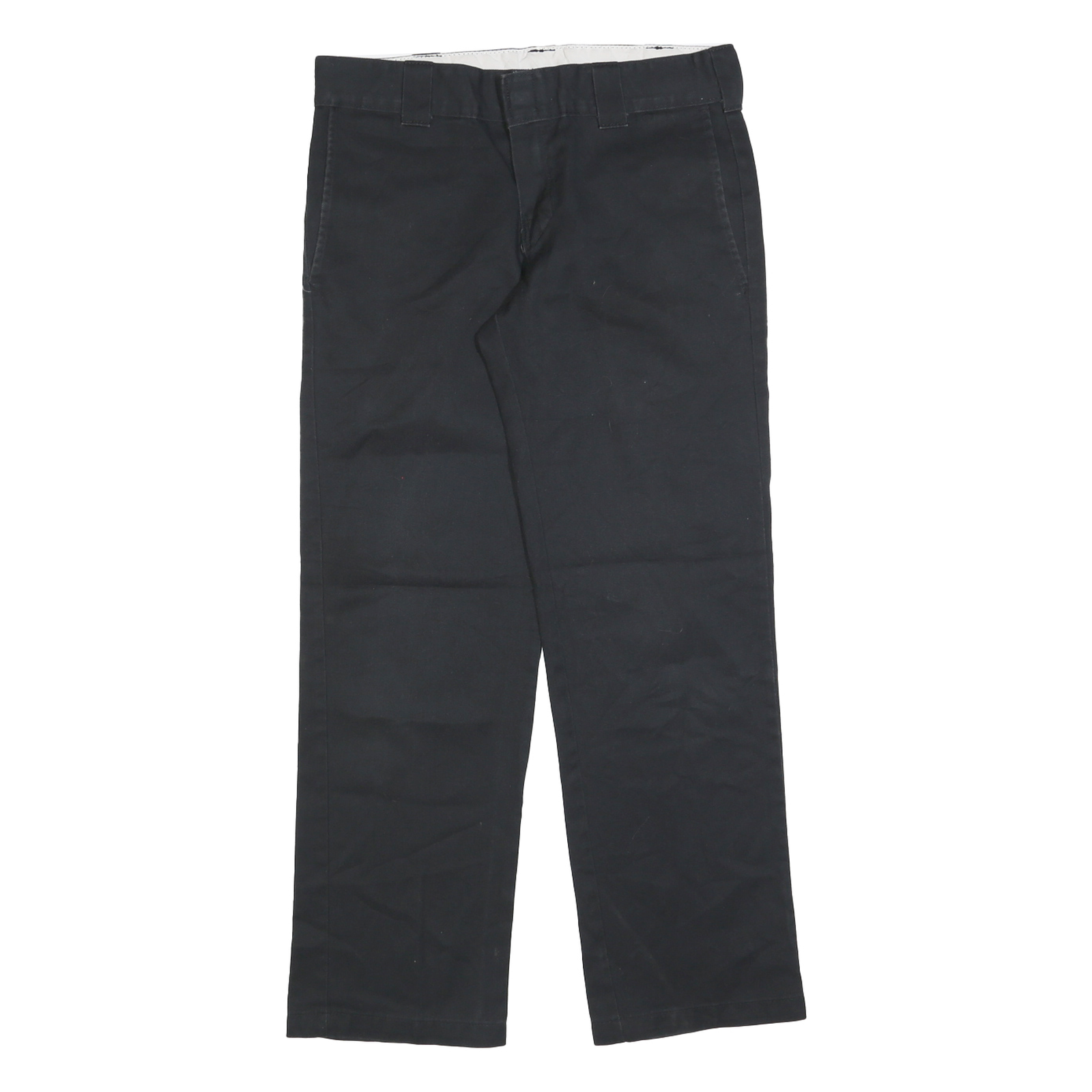 DICKIES Mens Cotton Blend Black Regular Straight Trousers W31 L30 Classic Refurbished - N/A refurbished available on Cerqular
