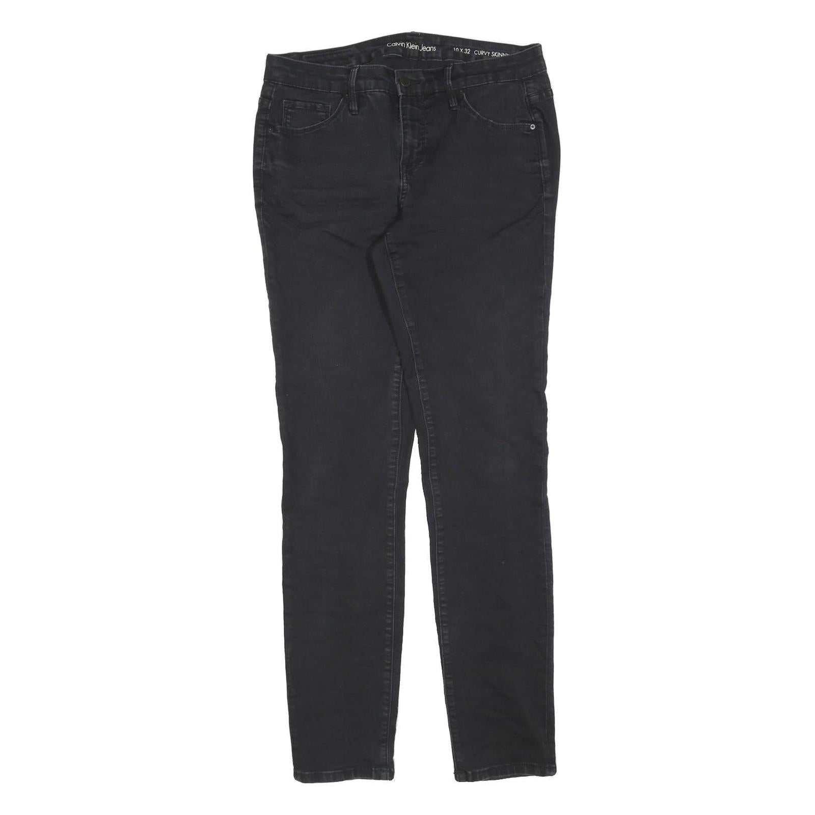 Calvin Klein Womens Jeans Black Slim Skinny Denim Medium W32 L32 Cotton Blend Refurbished - N/A refurbished available on Cerqular