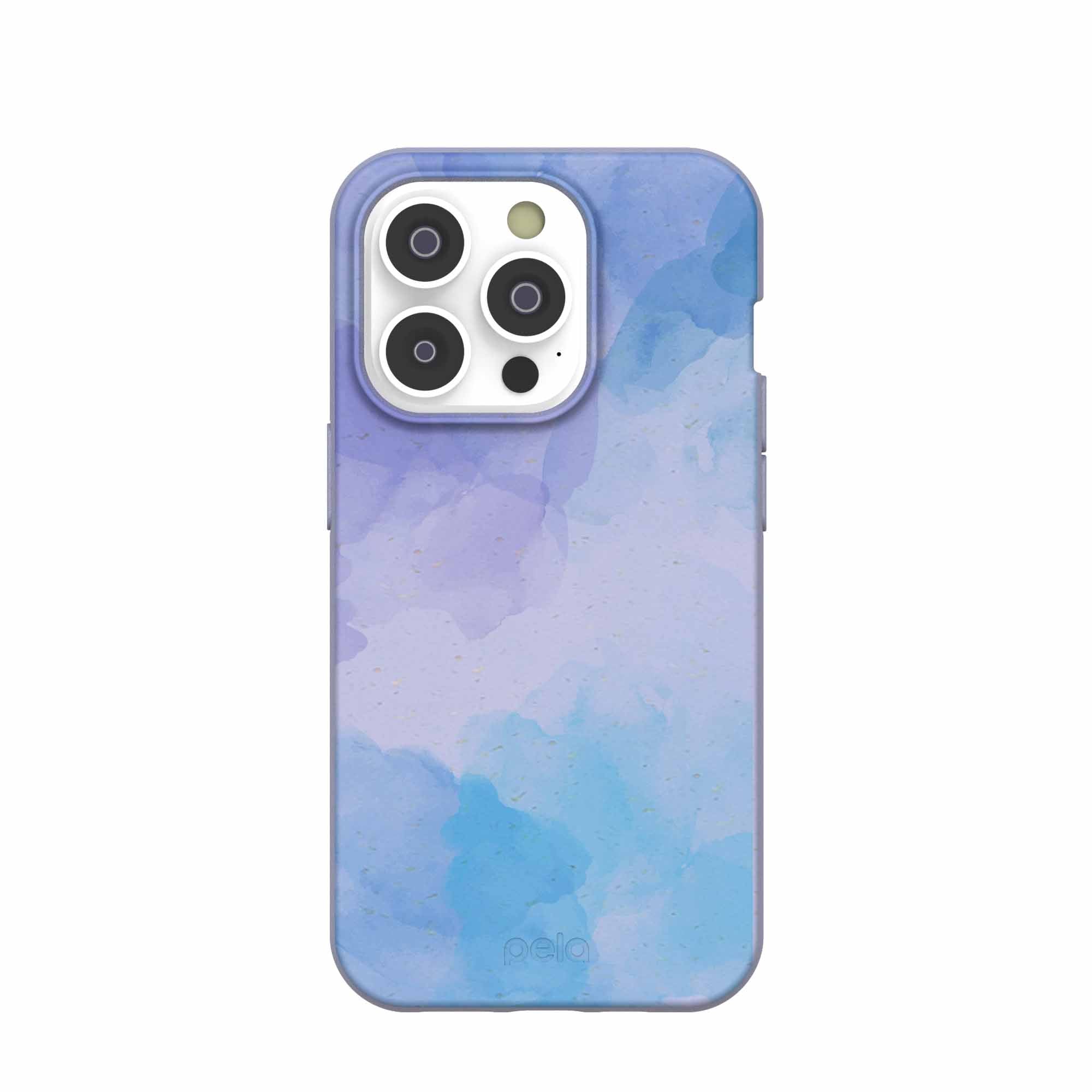 Lavender Blue Reflections iPhone 14 Pro Case Refurbished - Pela Case refurbished available on Cerqular