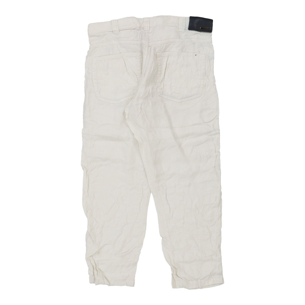Buy Armani Exchange Trousers - 34W 26L White Linen Blend Refurbished - $23.44 Armani Exchange Trousers - 34W 26L White Linen Blend Refurbished - Thrifted (note: this is a term often used to describe second- refurbished available on Cerqular