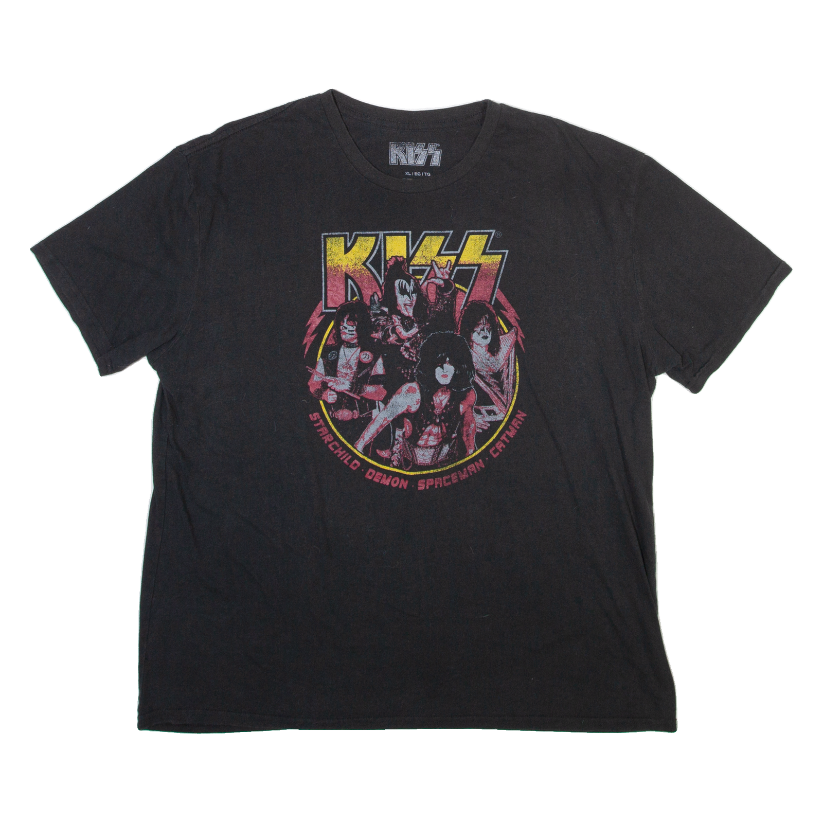 KISS Mens Band T-Shirt Black XL Refurbished - N/A refurbished available on Cerqular