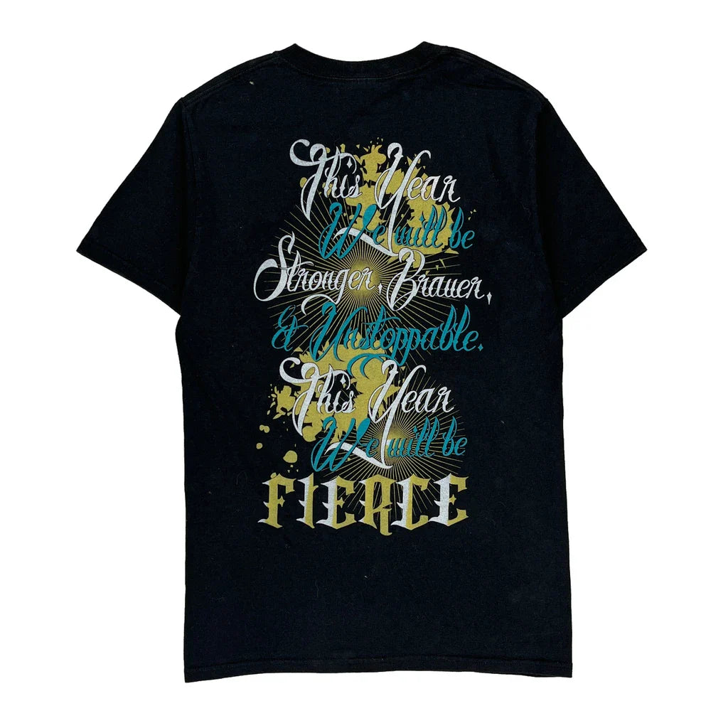 Jerzees T-Shirt - Small Black Cotton Blend Refurbished - Thrifted (note: this is a term often used to describe second- refurbished available on Cerqular