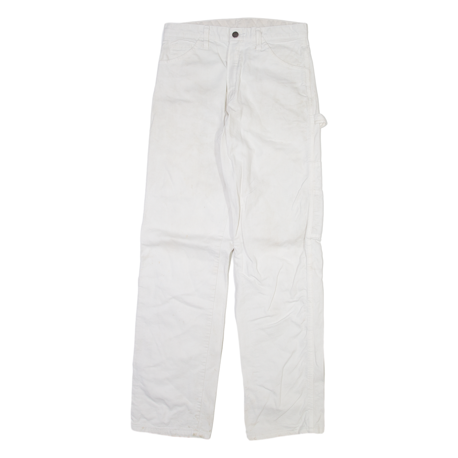 DICKIES Carpenter Mens Trousers White Regular Straight W30 L34 Refurbished - N/A refurbished available on Cerqular