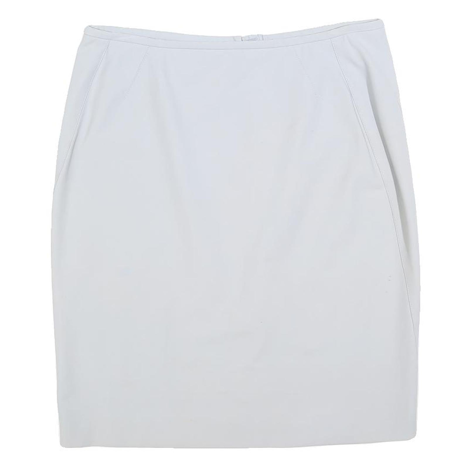 Buy ARMANI COLLEZIONI Womens White Cotton Blend Pencil Knee Length Skirt M Elegant Refurbished - $49.39 ARMANI COLLEZIONI Womens White Cotton Blend Pencil Knee Length Skirt M Elegant Refurbished - N/A refurbished available on Cerqular