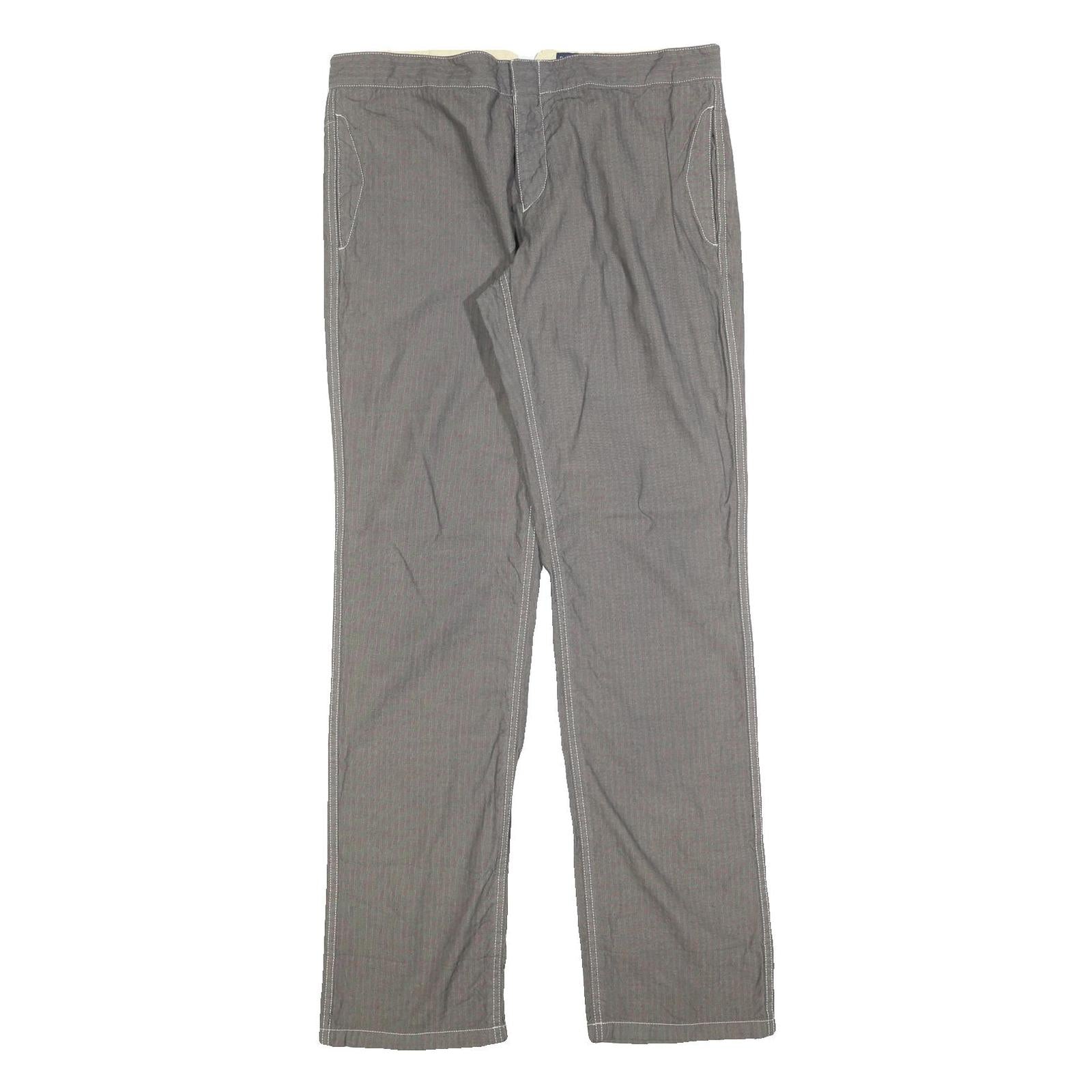 RALPH LAUREN Womens Cotton Blend Grey Regular Straight Trousers W34 L34 Casual Refurbished - N/A refurbished available on Cerqular
