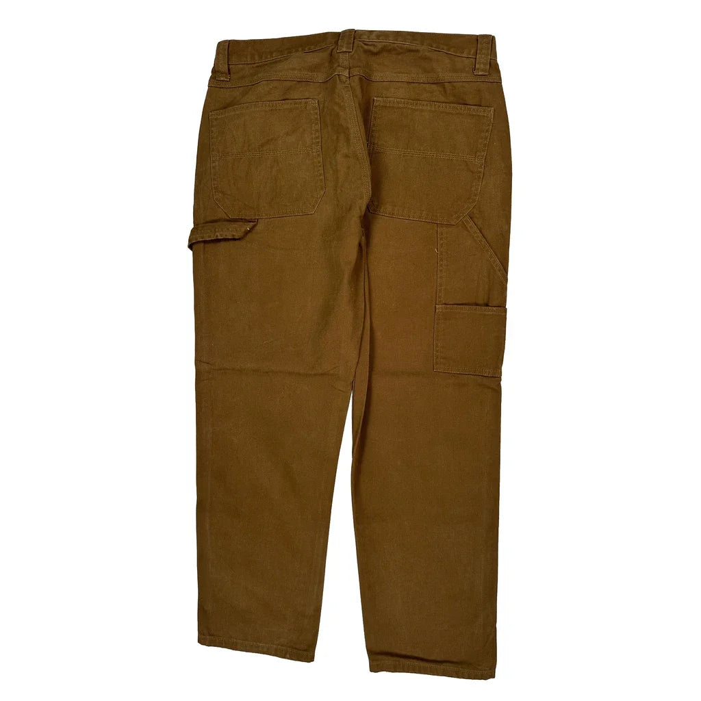 Berkley Jensen Carpenter Trousers - 34W 30L Brown Cotton Refurbished - Thrifted (note: this is a term often used to describe second- refurbished available on Cerqular