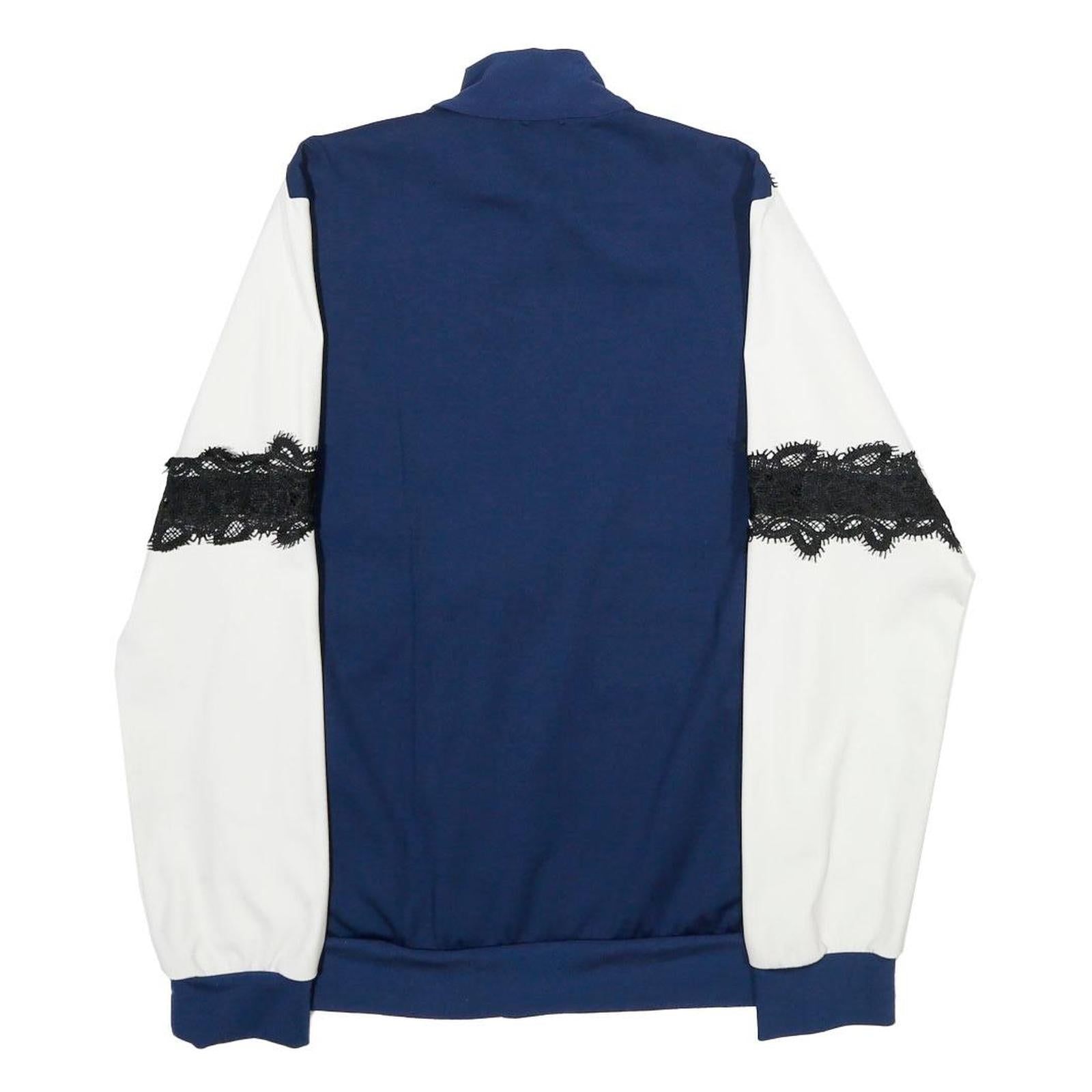 PINKO Womens Blue & White Jacket M Polyamide Blend Zip Lace Trim Refurbished - N/A refurbished available on Cerqular