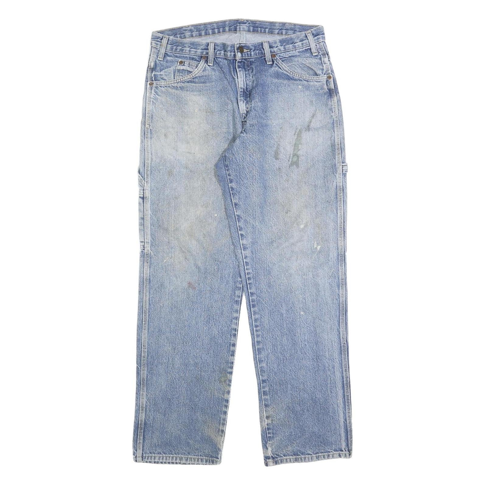 DICKIES Mens Relaxed Jeans Blue Denim W34 L32 Workwear Zip Closure Refurbished - N/A refurbished available on Cerqular