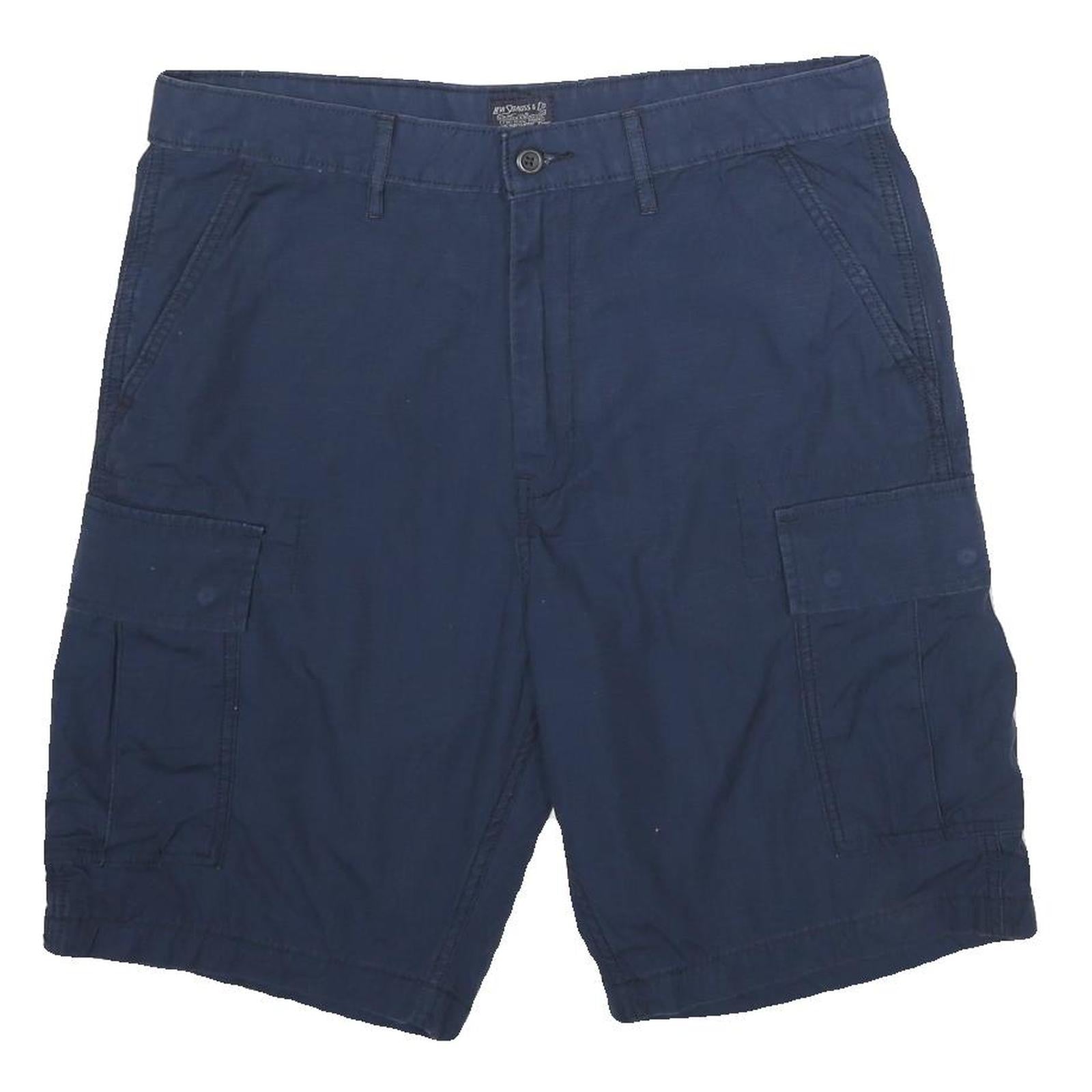 LEVI'S Mens Shorts Blue Cargo Plain L W34 Comfortable Classic Fit Refurbished - N/A refurbished available on Cerqular