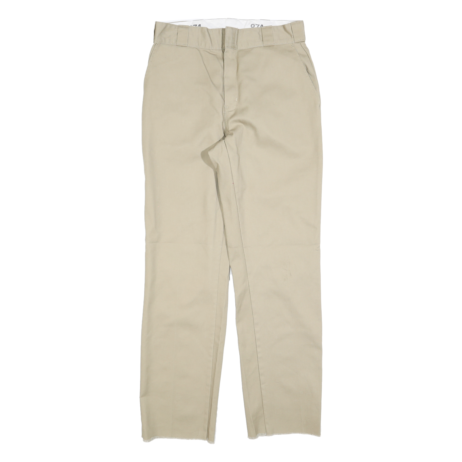 DICKIES Mens Regular Fit Beige Cotton Blend Trousers W30 L30 Classic Zip Closure Refurbished - N/A refurbished available on Cerqular