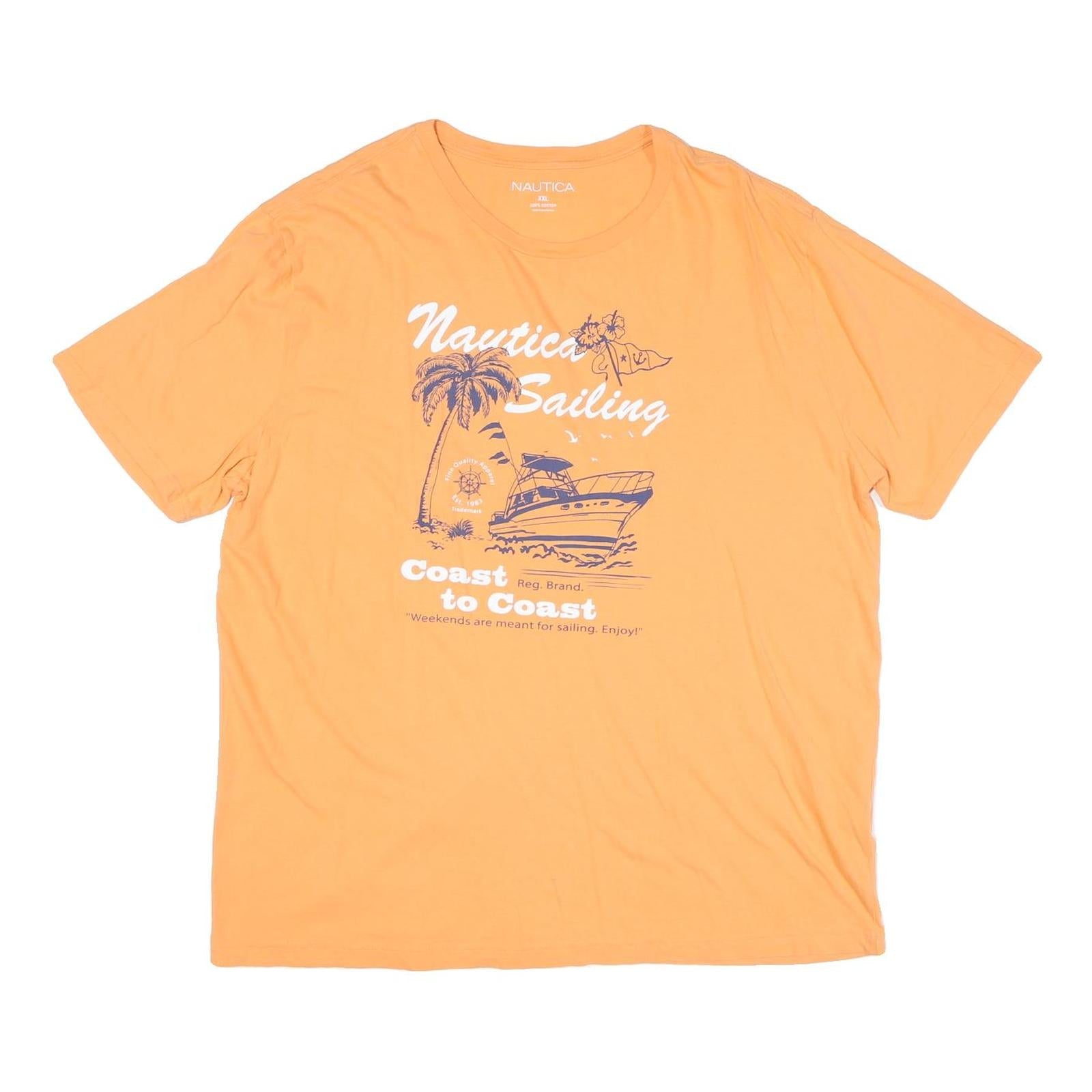 Buy NAUTICA Mens Orange Sailing Graphic T-Shirt 2XL Short Sleeve Crew Neck Cotton Refurbished - $22.09 NAUTICA Mens Orange Sailing Graphic T-Shirt 2XL Short Sleeve Crew Neck Cotton Refurbished - N/A refurbished available on Cerqular