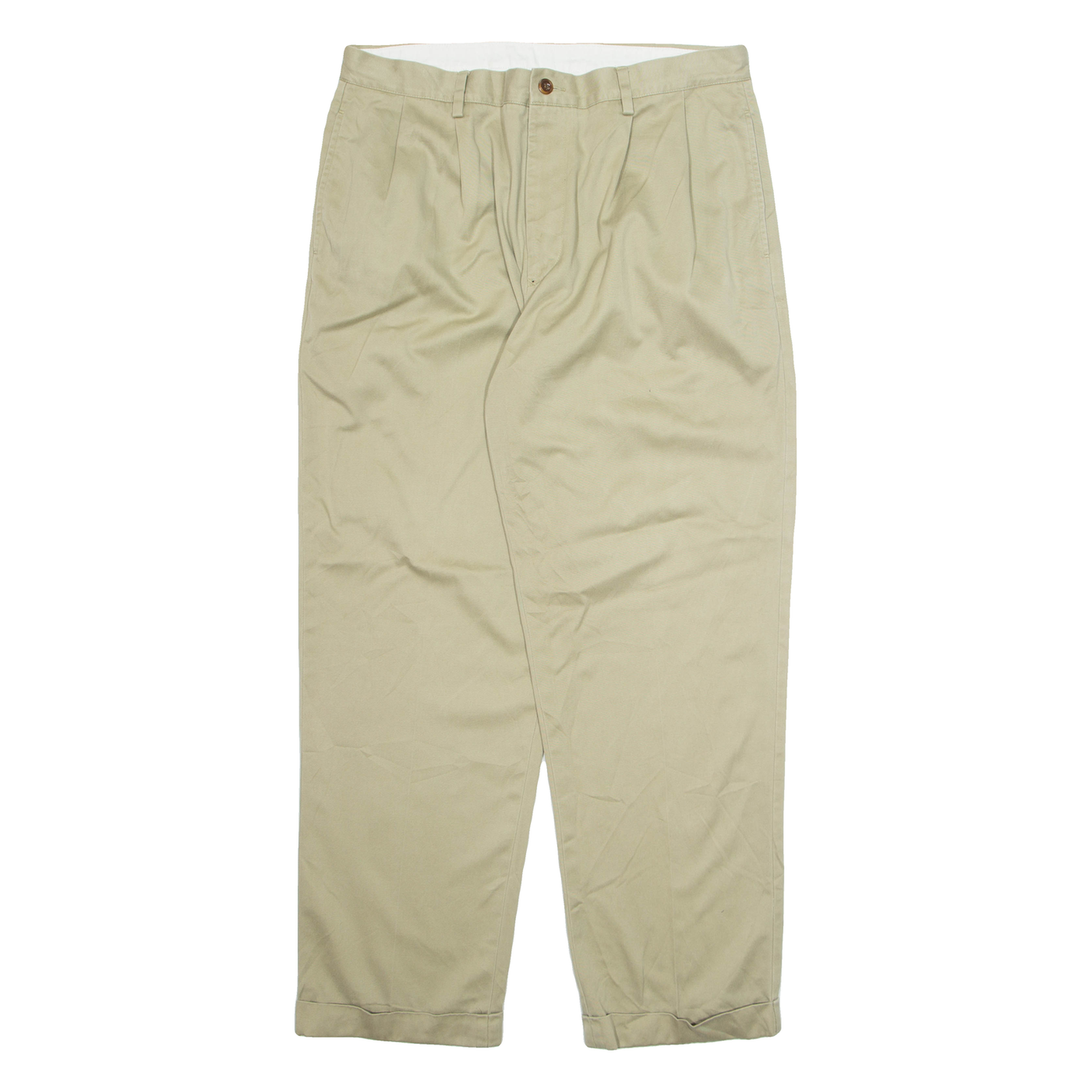 NAUTICA Chino Mens Trousers Cream Regular Straight W36 L32 Refurbished - N/A refurbished available on Cerqular