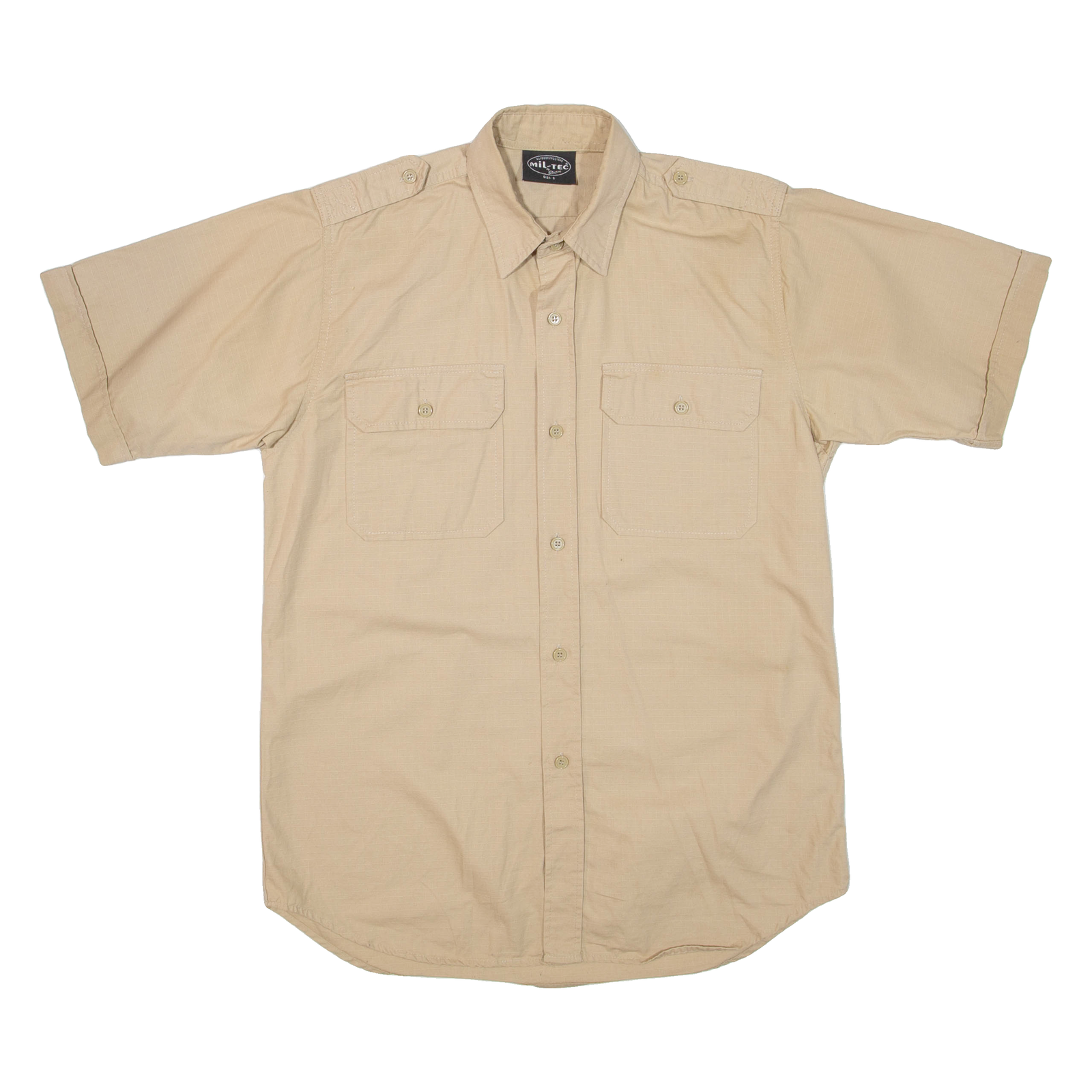 MIL-TEC Mens Plain Shirt Beige S Refurbished - N/A refurbished available on Cerqular