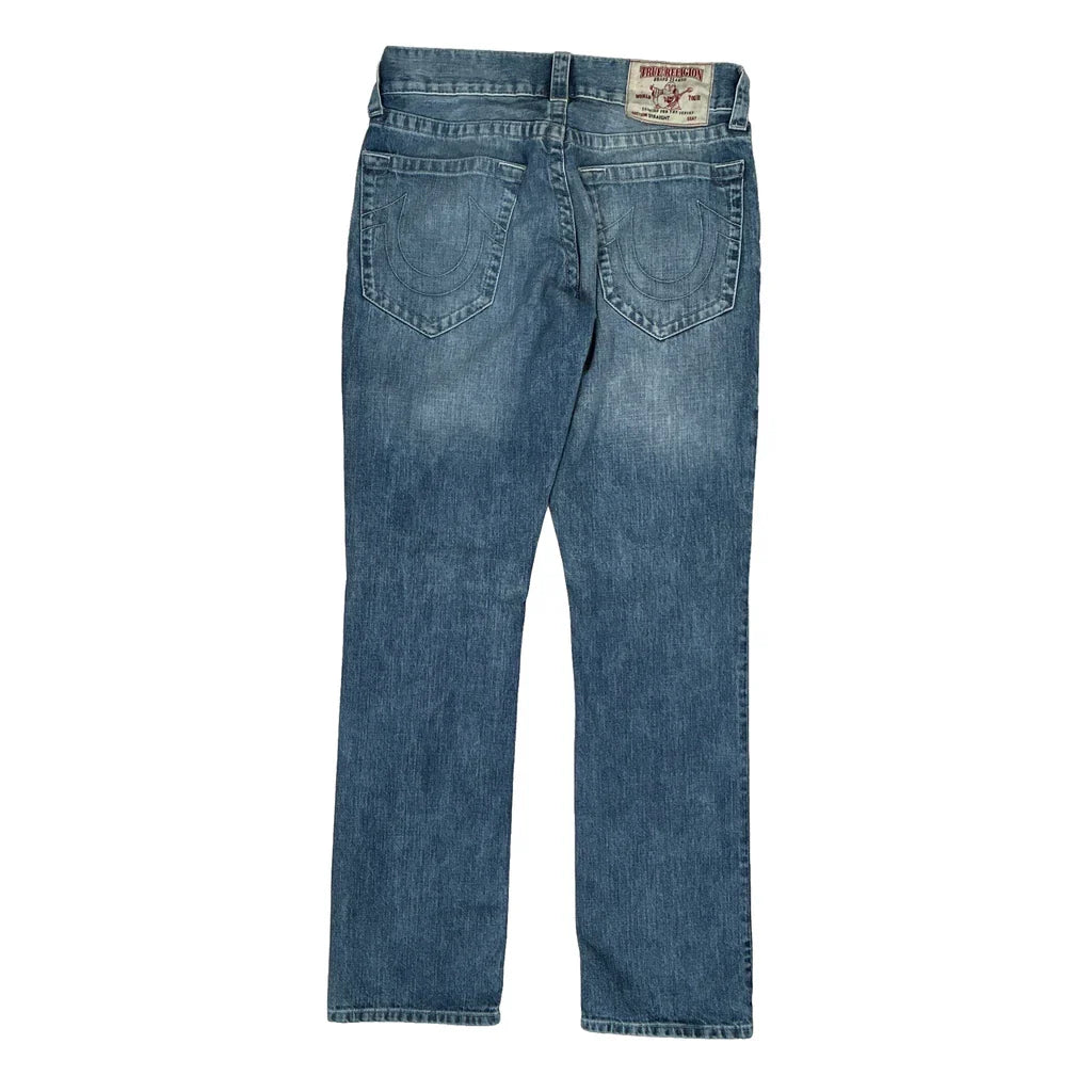 True Religion Jeans - 31W 30L Blue Denim Refurbished - Thrifted (note: this is a term often used to describe second- refurbished available on Cerqular
