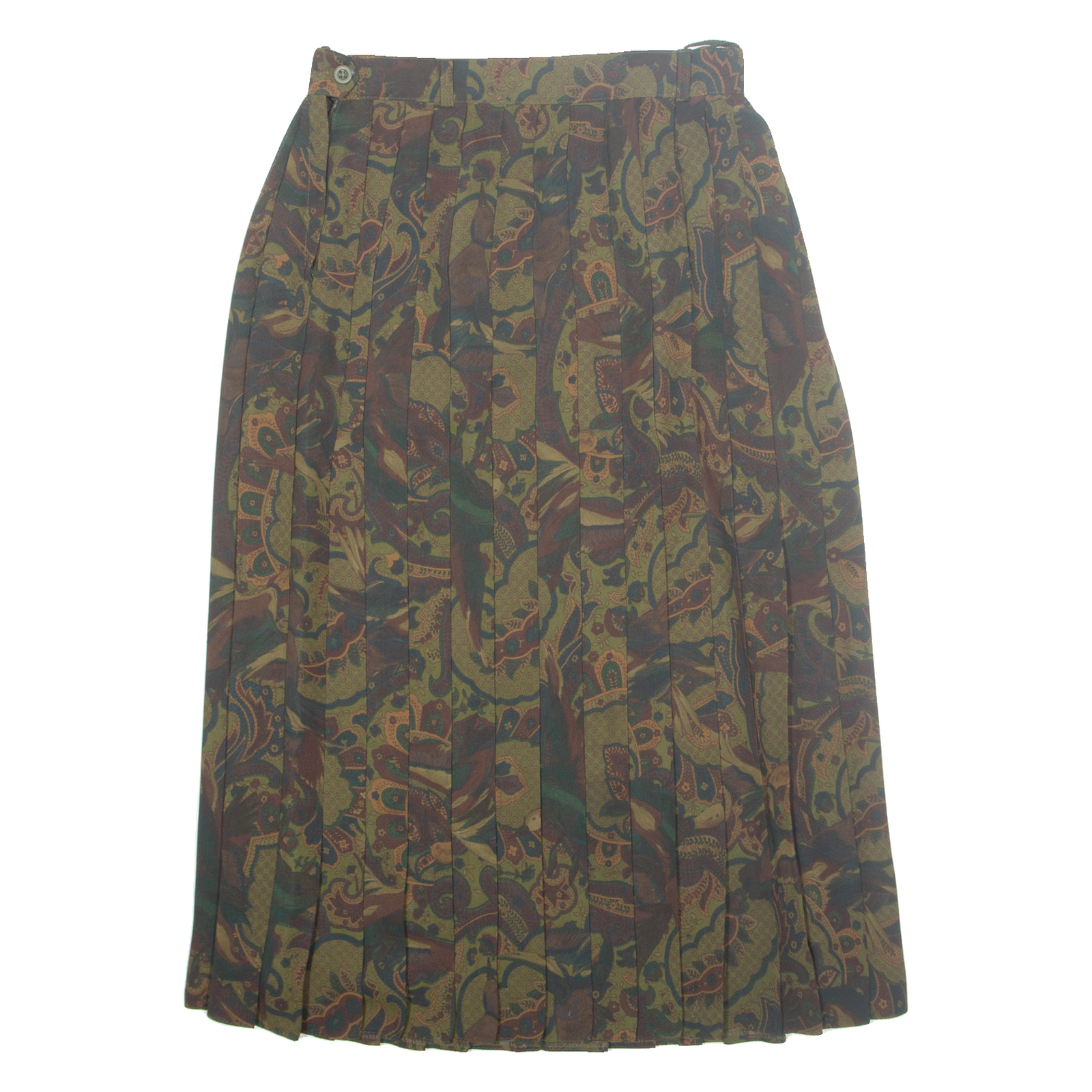 HIRSCH COLLECTION Womens Pleated Skirt Green Midi Paisley S Refurbished - N/A refurbished available on Cerqular