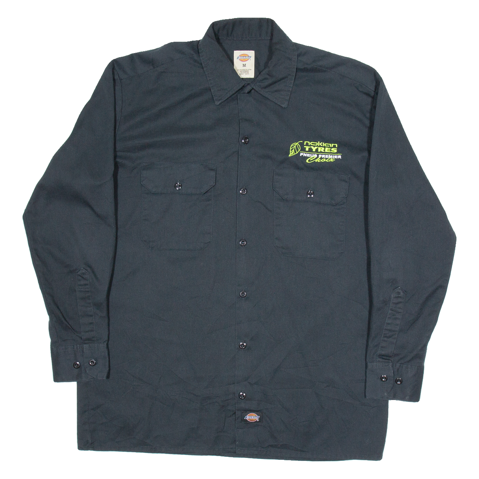DICKIES Nokian Tyres Mens Worker Shirt Black Long Sleeve M Refurbished - N/A refurbished available on Cerqular
