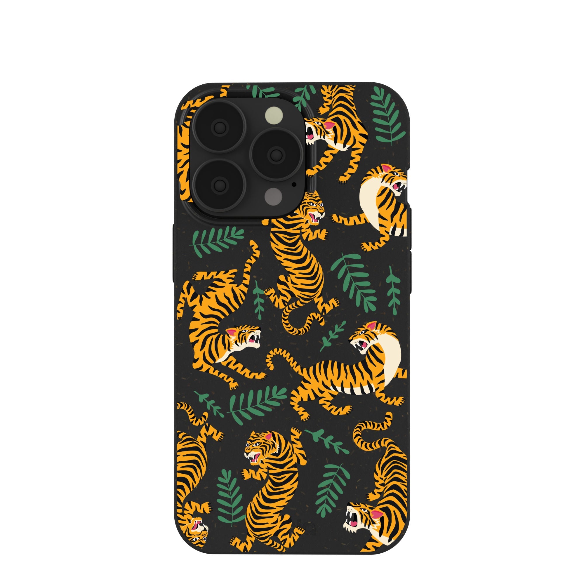 Black Playful Tigers iPhone 13 Pro Case Refurbished - Pela Case refurbished available on Cerqular
