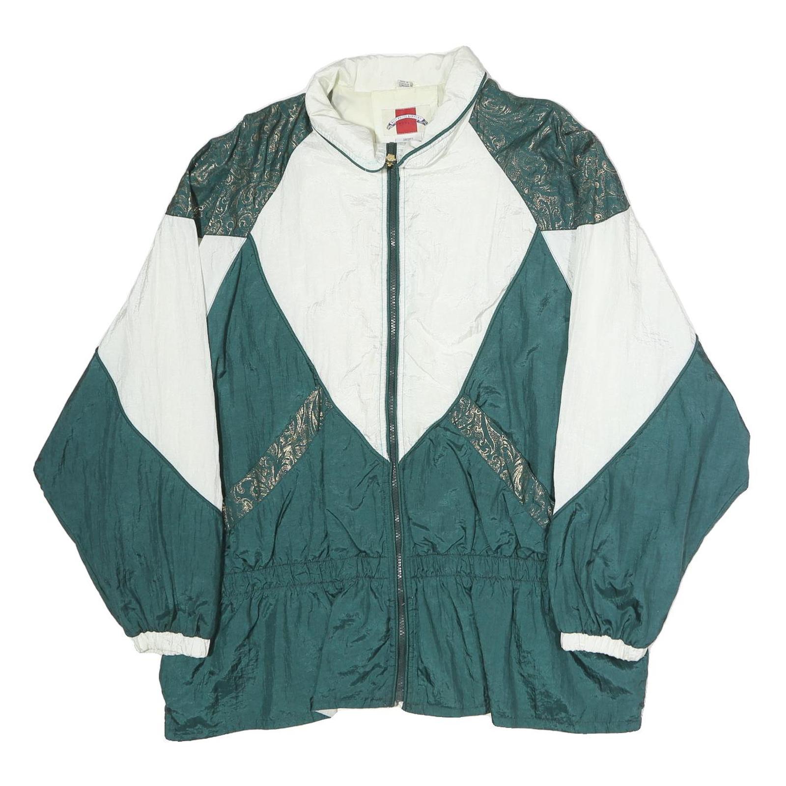 Buy BEST UNITED GARMENTS Womens White & Green Retro Nylon Jacket XL Zip Athletic Fit Refurbished - $32.49 BEST UNITED GARMENTS Womens White & Green Retro Nylon Jacket XL Zip Athletic Fit Refurbished - N/A refurbished available on Cerqular