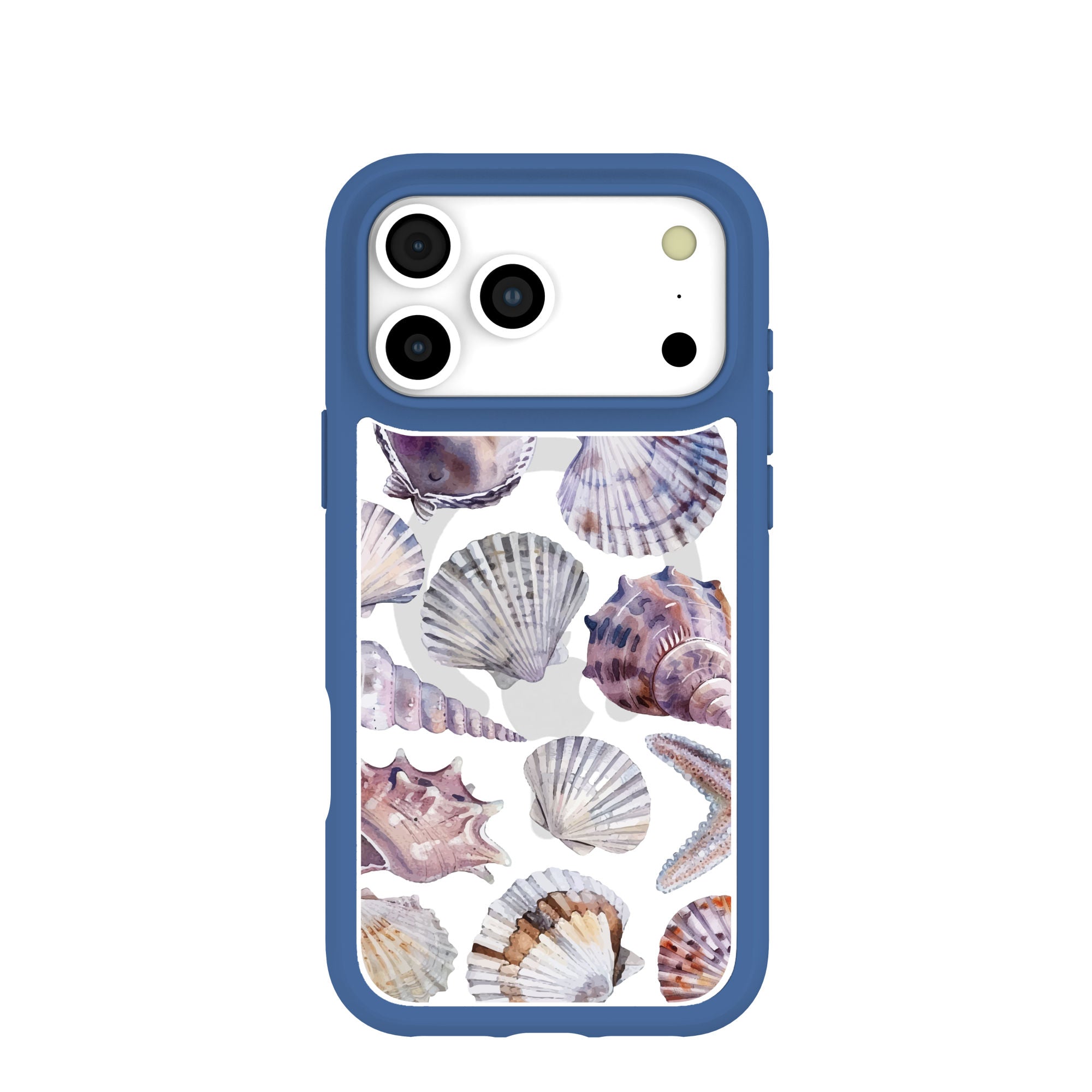 Clear Oceana Whorl iPhone 17 Pro Max Case With True Blue Ridge (MagSafe included) Refurbished - Pela Case refurbished available on Cerqular