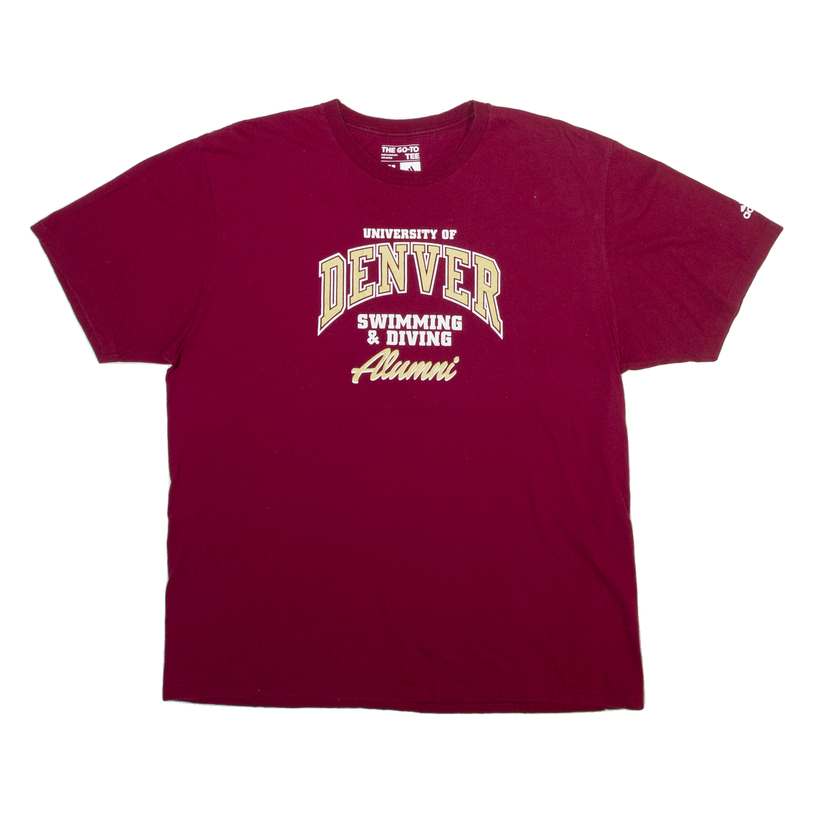 ADIDAS University Of Denver Mens T-Shirt Maroon USA XL Refurbished - N/A refurbished available on Cerqular