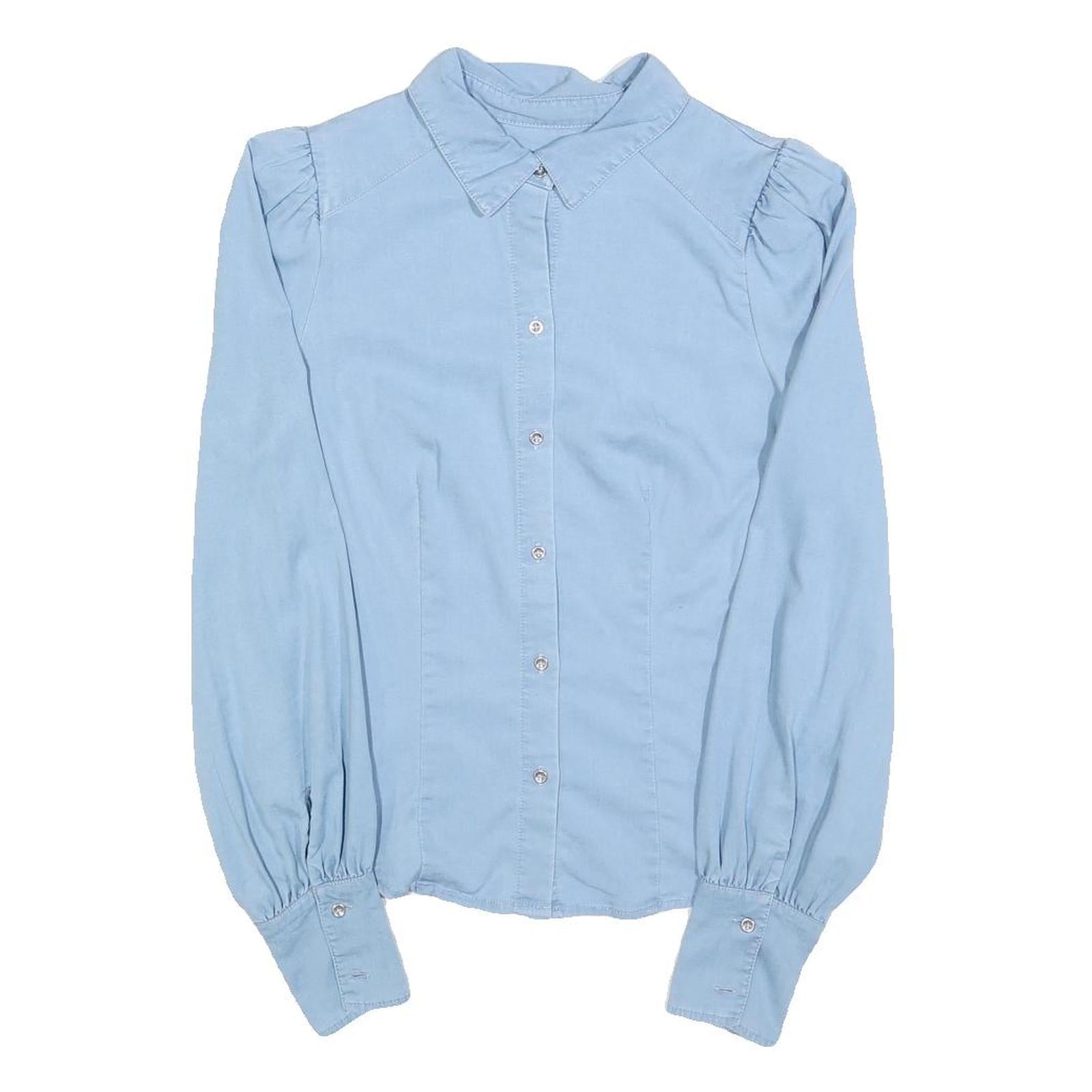 Buy Womens Light Blue Basic Shirt Long Sleeve Button Neck S Cotton Blend Refurbished - $18.19 Womens Light Blue Basic Shirt Long Sleeve Button Neck S Cotton Blend Refurbished - N/A refurbished available on Cerqular
