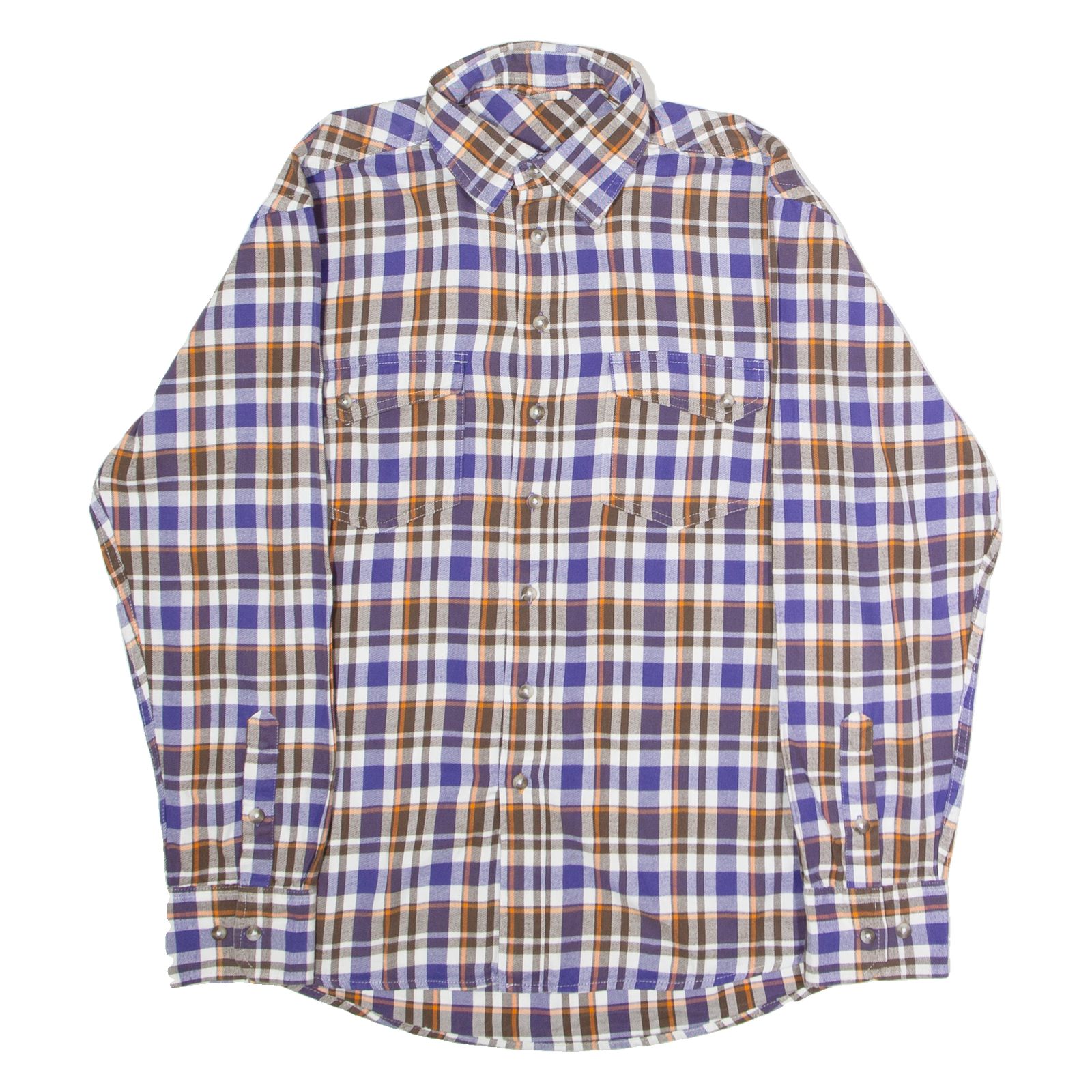 TCM Mens Shirt Blue Plaid Long Sleeve M Refurbished - N/A refurbished available on Cerqular