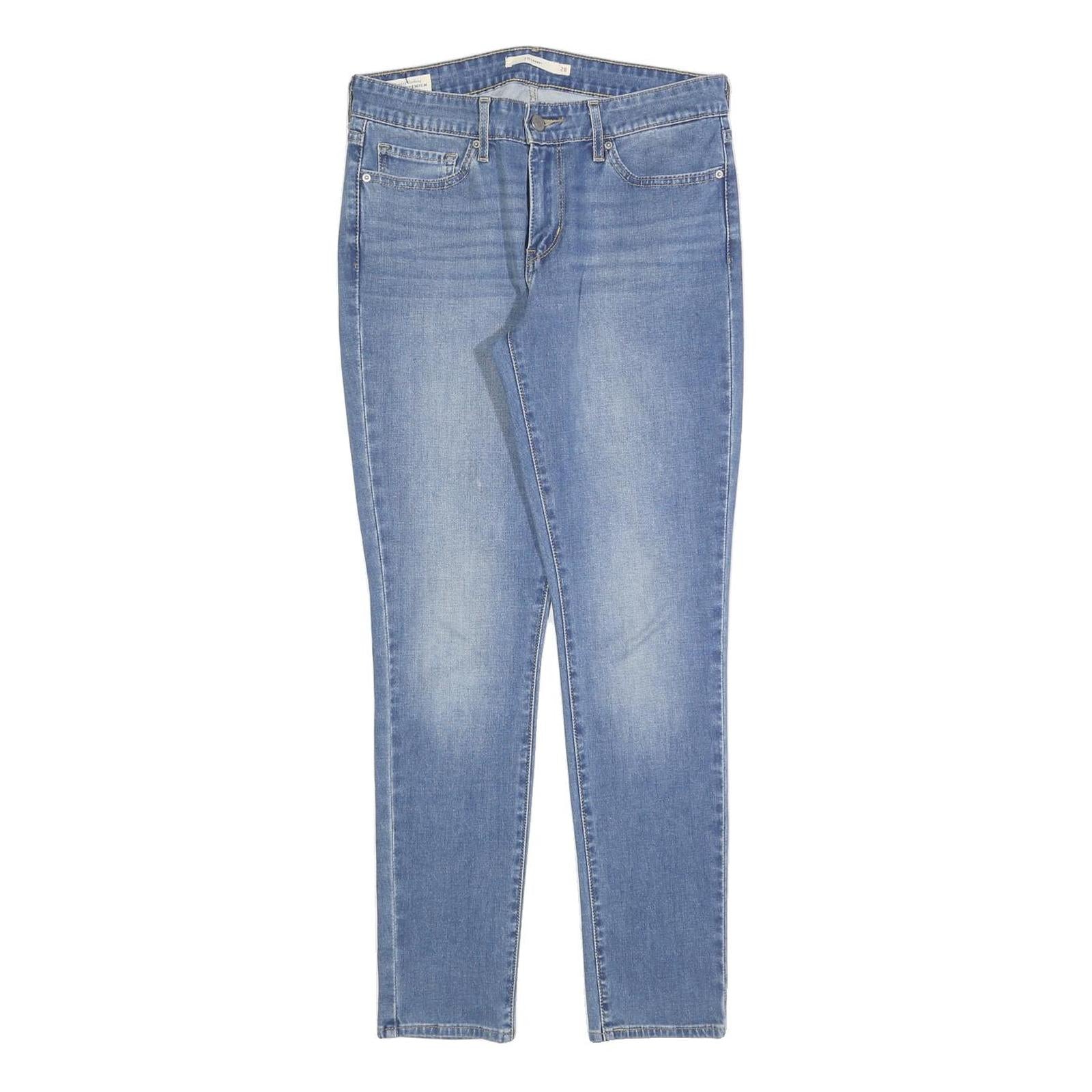 LEVI'S 711 Womens Slim Blue Denim Medium W28 L28 Slim Fit Zip Jeans Refurbished - N/A refurbished available on Cerqular