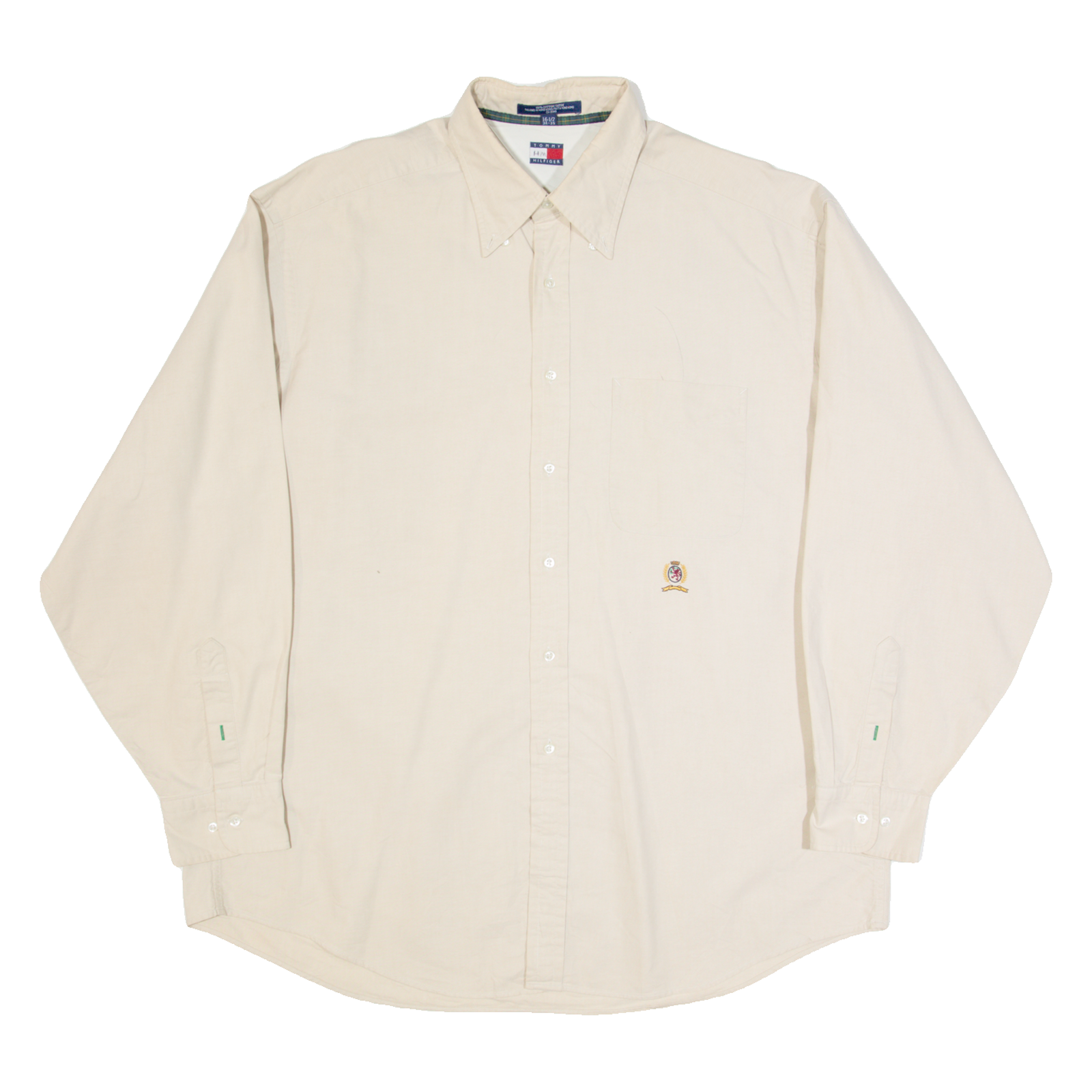 TOMMY HILFIGER Mens Shirt Beige Long Sleeve XL Refurbished - N/A refurbished available on Cerqular