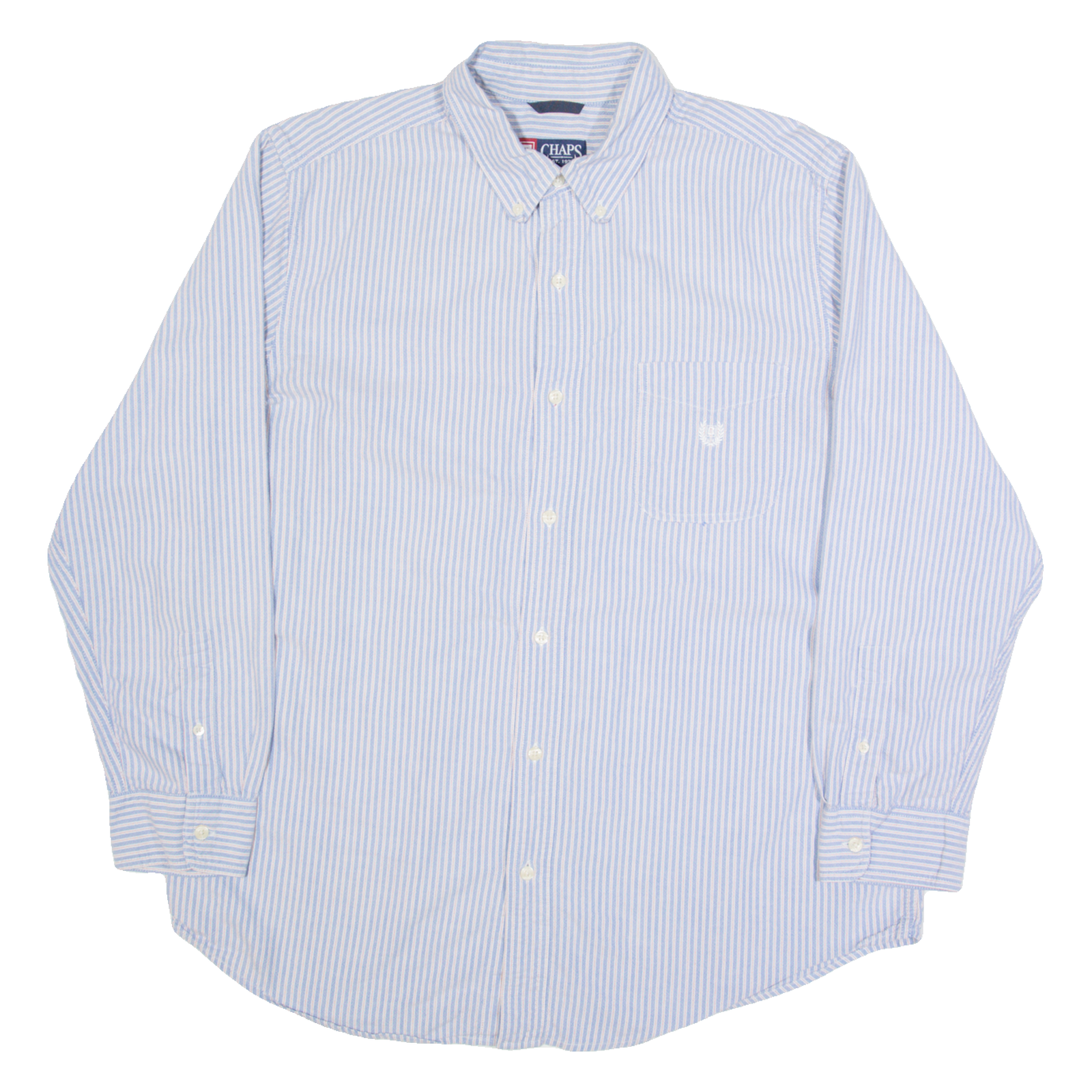 CHAPS Mens Shirt Blue Striped Long Sleeve XL Refurbished - N/A refurbished available on Cerqular
