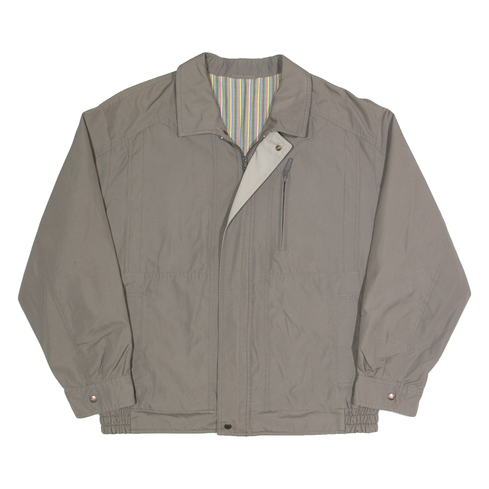 Mens Lined Jacket Grey 90s L Refurbished - N/A refurbished available on Cerqular
