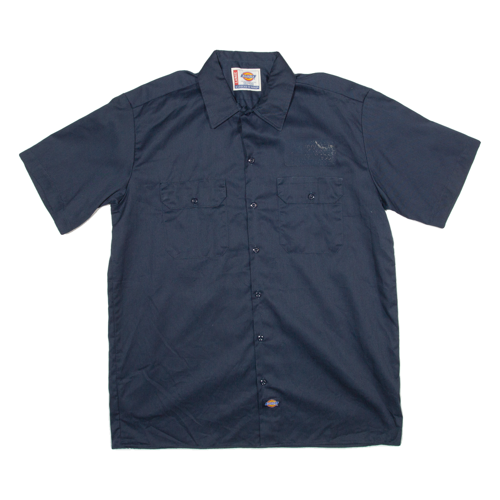 DICKIES Mens Worker Shirt Blue L Refurbished - N/A refurbished available on Cerqular