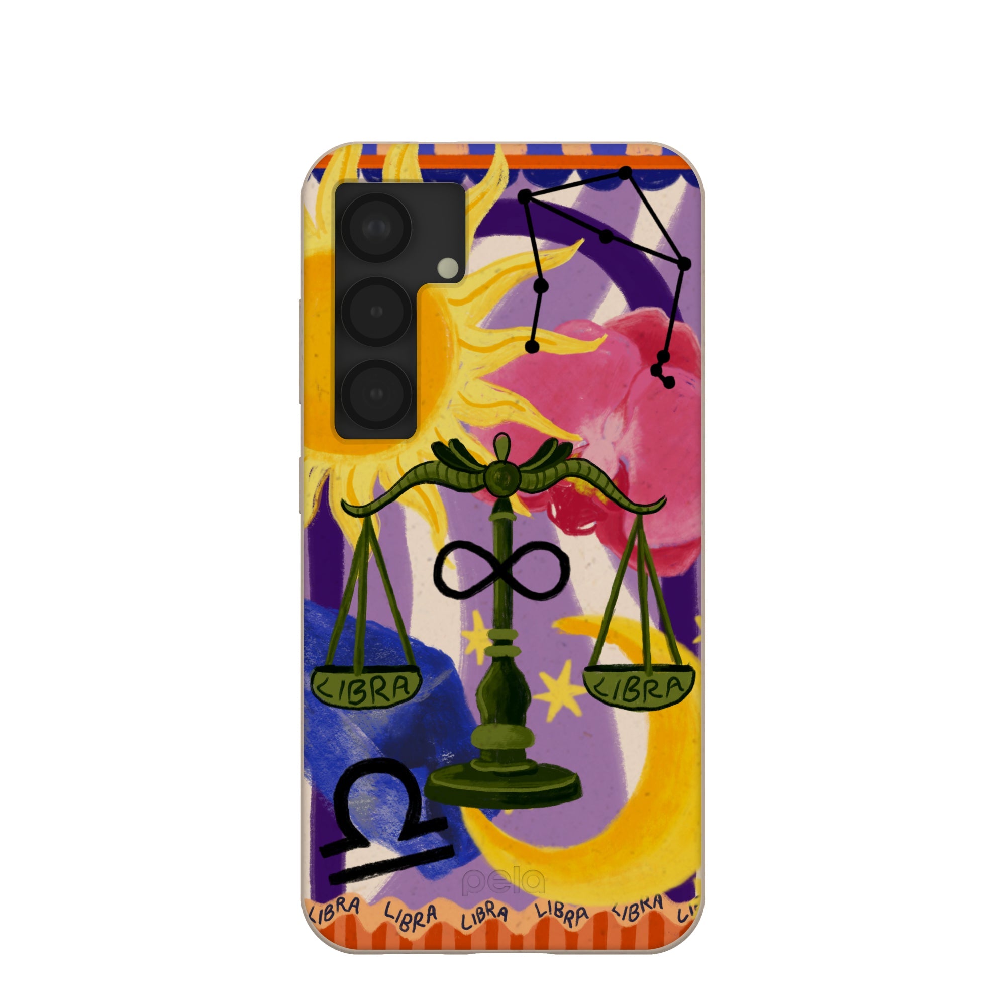 Seashell Libra Scale Samsung Galaxy S25 Case Refurbished - Pela Case refurbished available on Cerqular
