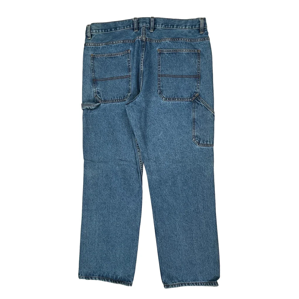Blue Mountain Carpenter Jeans - 36W 30L Blue Denim Refurbished - Thrifted (note: this is a term often used to describe second- refurbished available on Cerqular