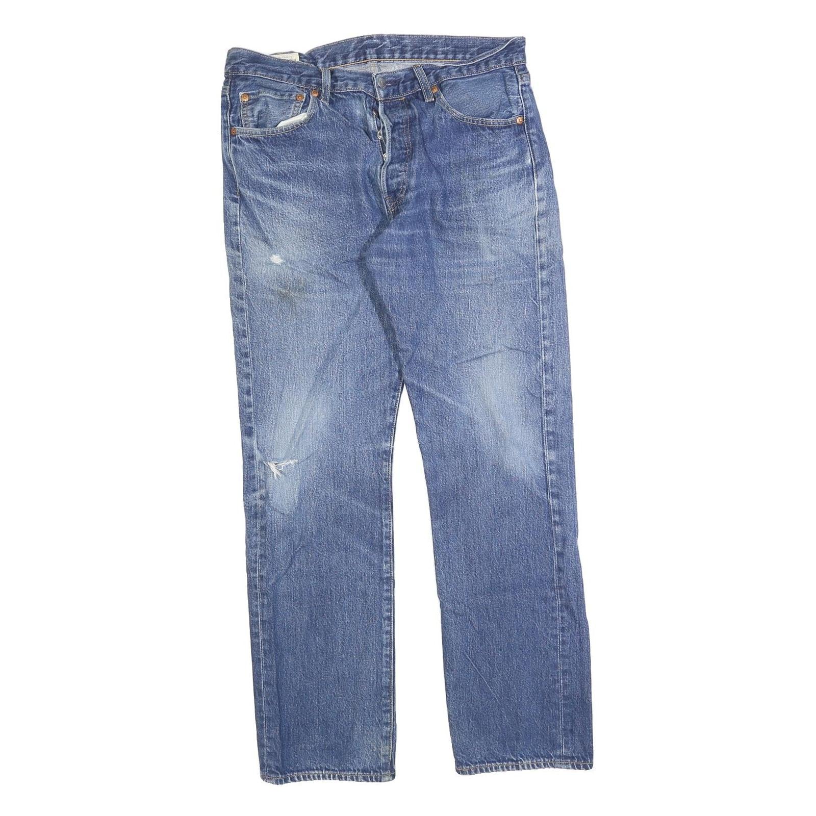 LEVI'S 501 BIG E Mens Jeans Blue Regular Straight Denim W33 L32 Vintage Classic Refurbished - N/A refurbished available on Cerqular