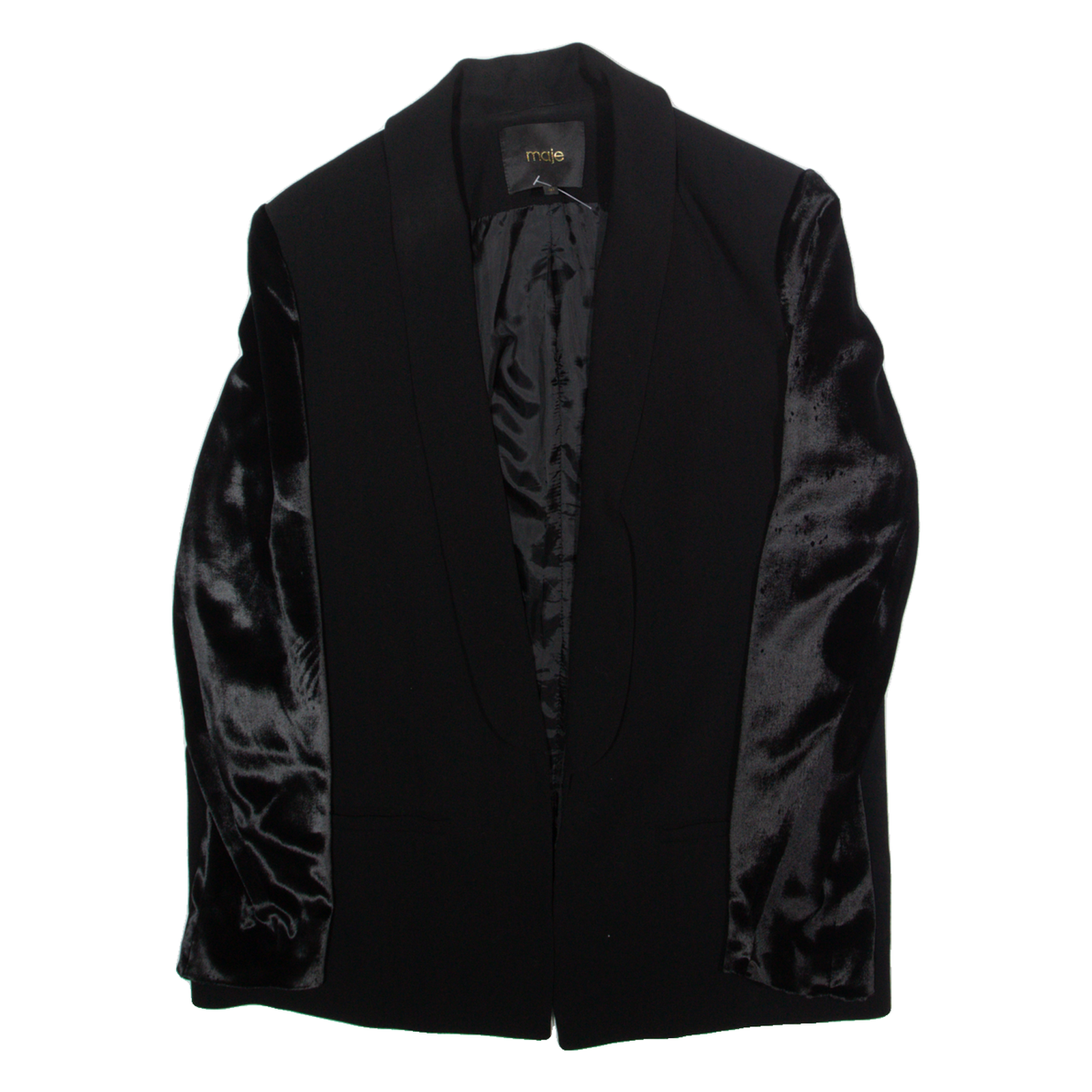 MAJE Womens Overcoat Jacket Black S Refurbished - N/A refurbished available on Cerqular
