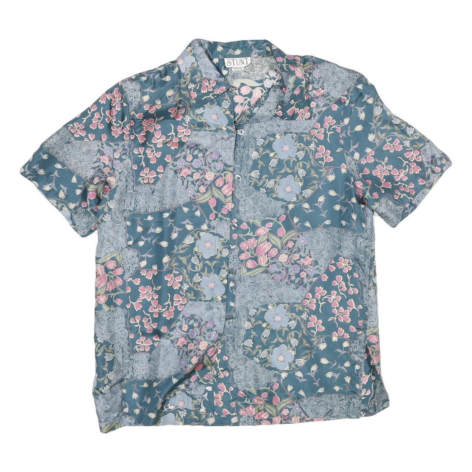 Buy STUNT Womens Blue Printed Shirt Short Sleeve Collared Floral M Silk Smooth Refurbished - $15.59 STUNT Womens Blue Printed Shirt Short Sleeve Collared Floral M Silk Smooth Refurbished - N/A refurbished available on Cerqular