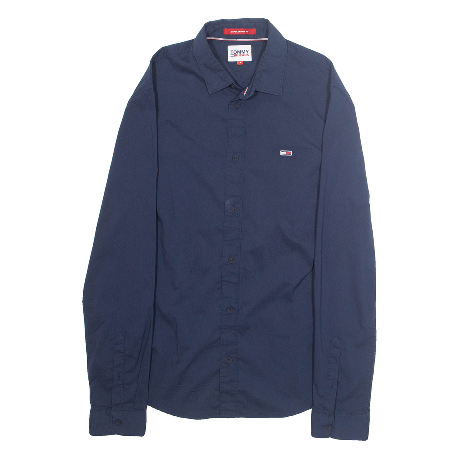 TOMMY HILFIGER Skinny Fit Womens Plain Shirt Blue Long Sleeve S Refurbished - N/A refurbished available on Cerqular