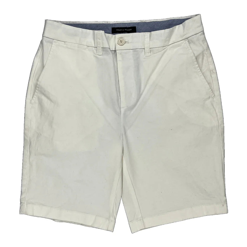 Buy Tommy Hilfiger Chino Shorts - 30W 9L White Cotton Refurbished - $22.10 Tommy Hilfiger Chino Shorts - 30W 9L White Cotton Refurbished - Thrifted (note: this is a term often used to describe second- refurbished available on Cerqular