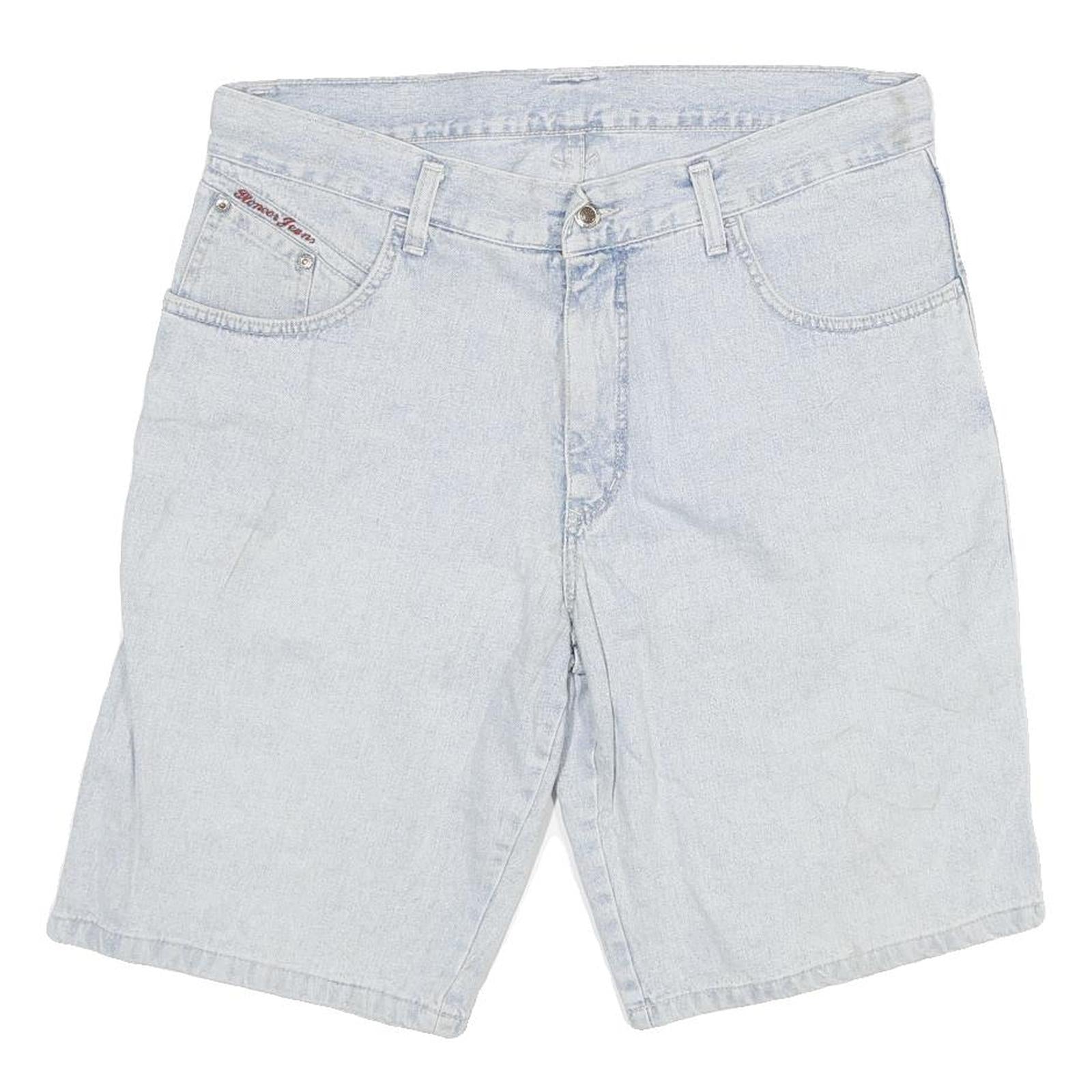 PIONEER Womens Shorts Blue Casual XL W34 Denim Cotton Blend Relaxed Fit Refurbished - N/A refurbished available on Cerqular