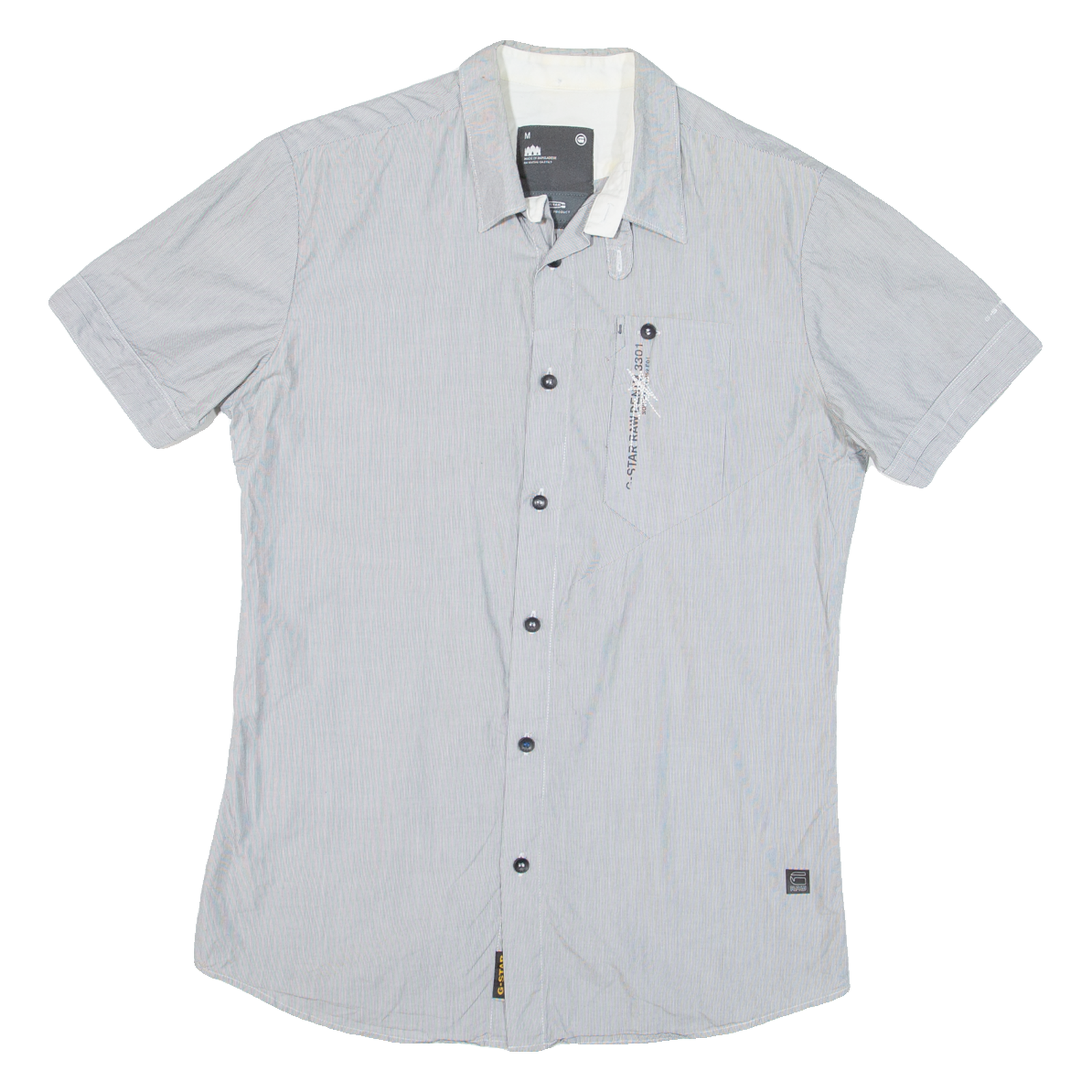 G-STAR Mens Plain Shirt Grey M Refurbished - N/A refurbished available on Cerqular