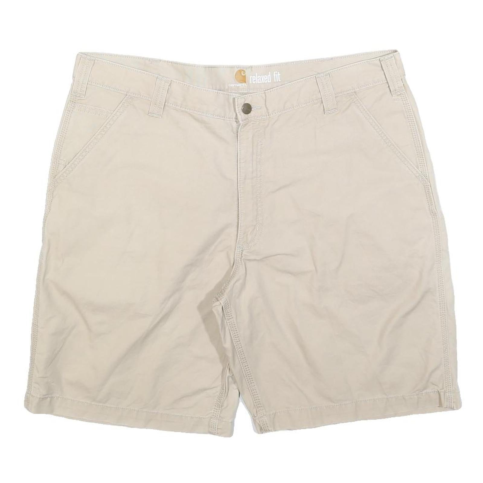 CARHARTT Mens Shorts Beige Casual Relaxed Fit XL W40 Workwear Durable Cotton Refurbished - N/A refurbished available on Cerqular