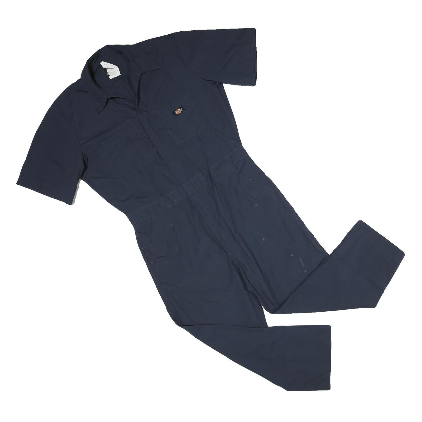 DICKIES Mens Navy Blue Polyester Blend Dungarees Regular Fit Plain M W34 L25 Refurbished - N/A refurbished available on Cerqular