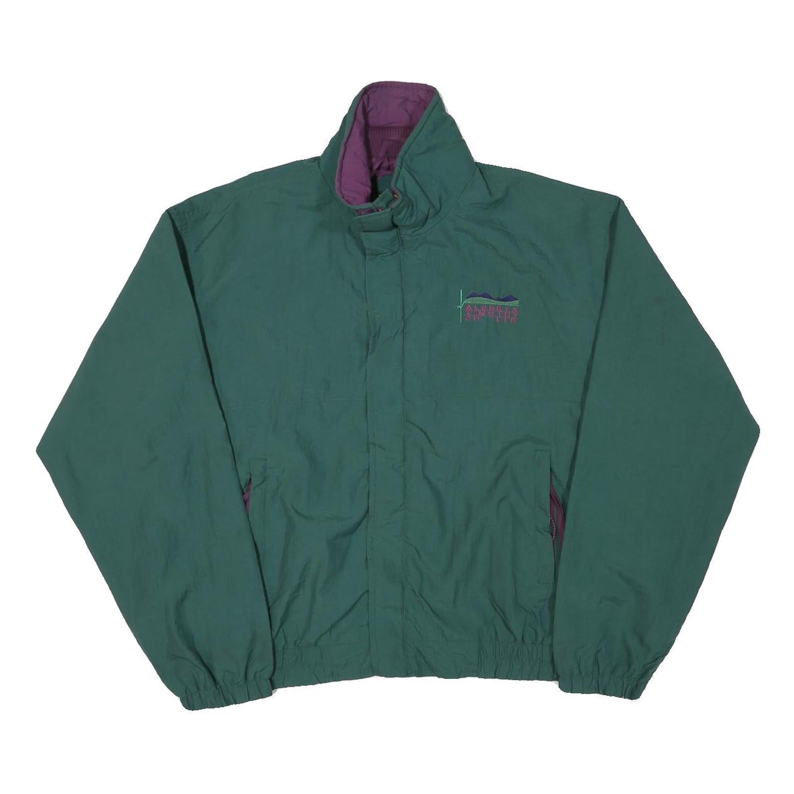AMANATI Mens Green Purple Zip Jacket M Polyester Blend Plain Casual Lightweight Refurbished - N/A refurbished available on Cerqular