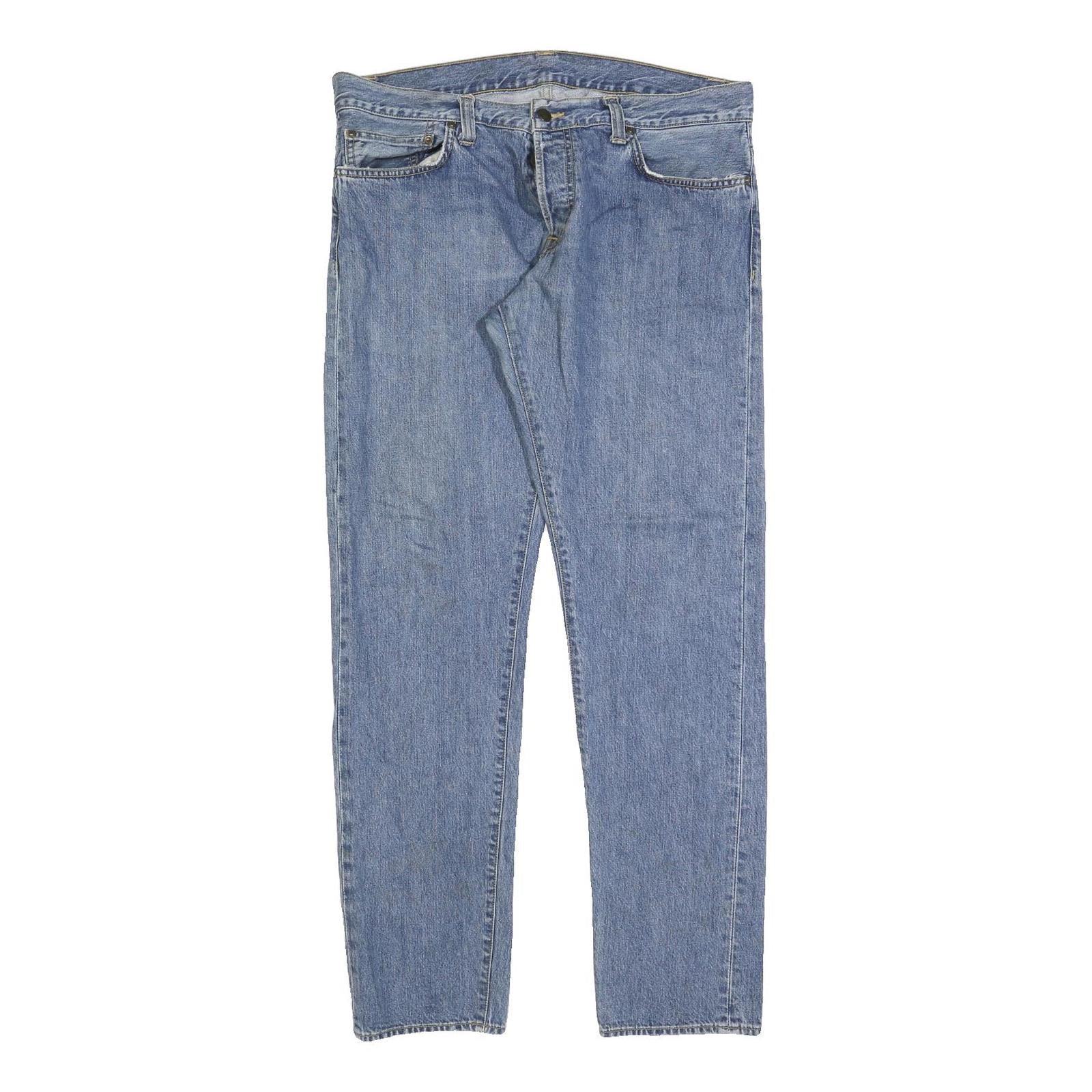CARHARTT Mens Slim Fit Blue Denim Jeans W34 L32 Classic Cotton Zip Pocket Casual Refurbished - N/A refurbished available on Cerqular