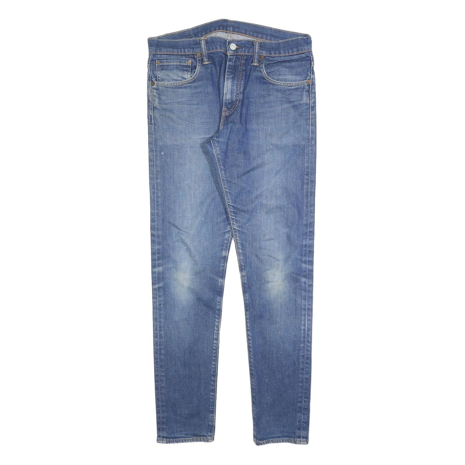 LEVI'S 520 Mens Jeans Blue Slim Skinny Denim Medium W32 L34 Zip Cotton Blend Refurbished - N/A refurbished available on Cerqular