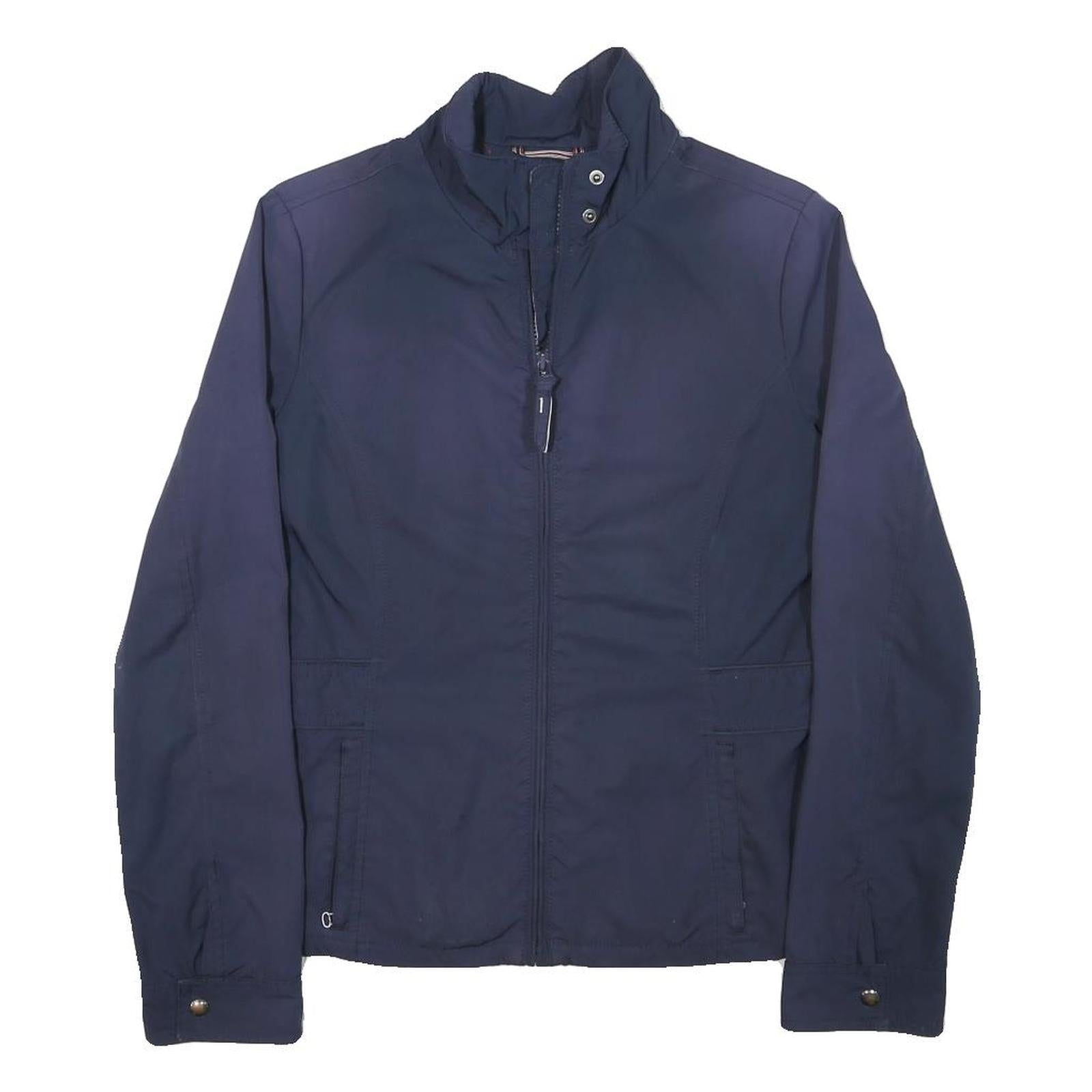 TOMMY HILFIGER Womens Navy Blue Jacket M Polyester Blend Zip Plain Casual Refurbished - N/A refurbished available on Cerqular