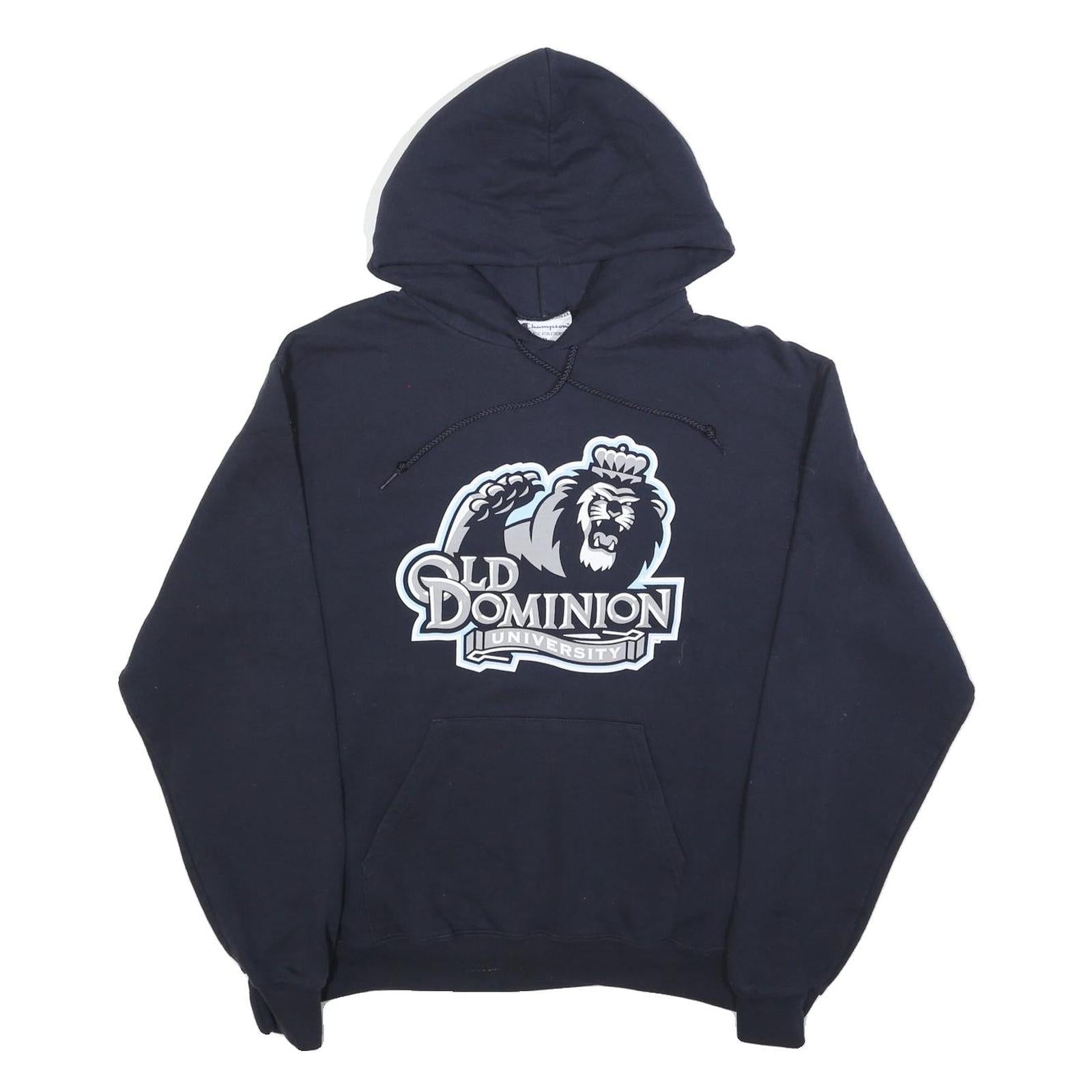 CHAMPION Mens Navy Blue Old Dominion University Pullover Hoodie M Cotton Blend Refurbished - N/A refurbished available on Cerqular